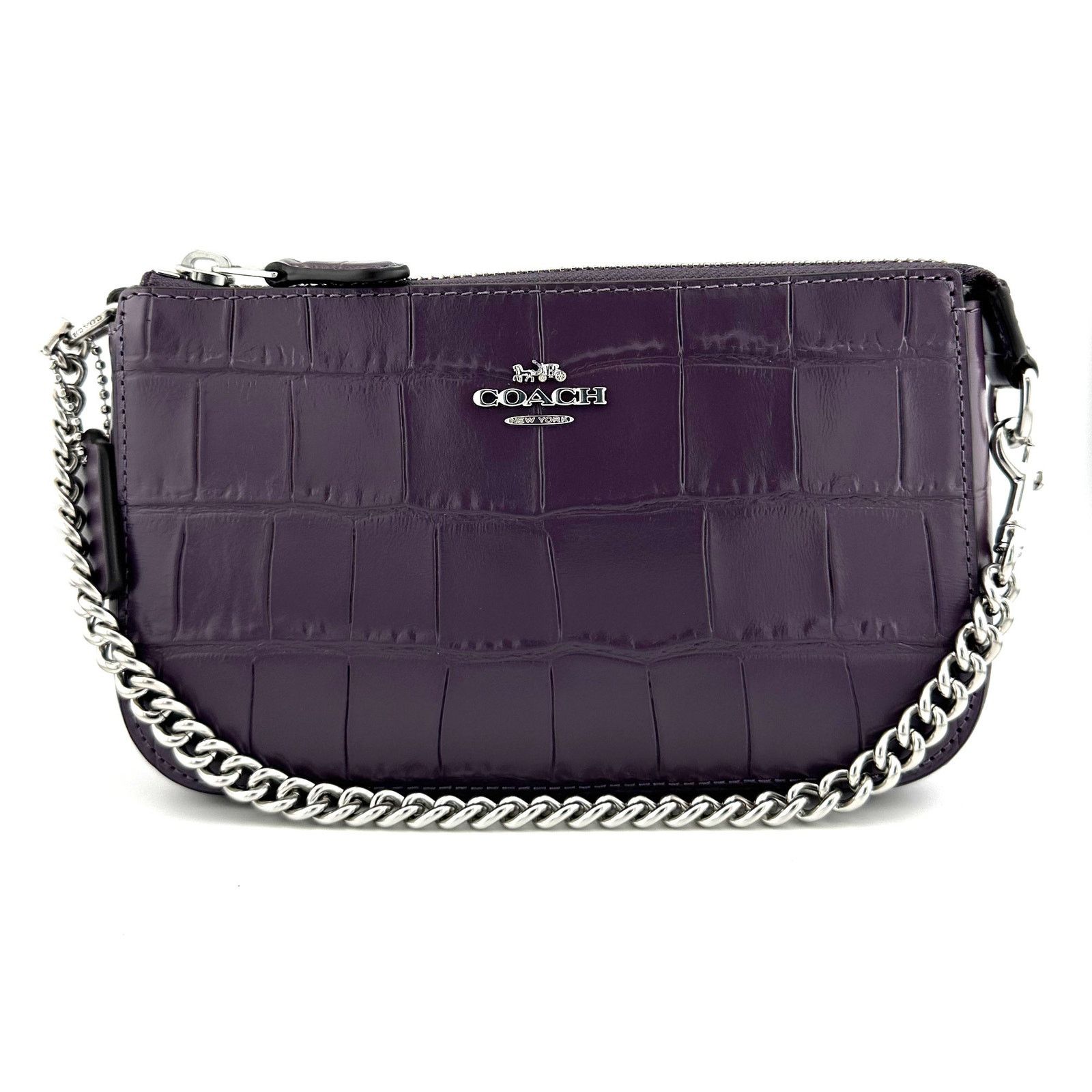 Coach Coach Nolita 19 in Amethyst Purple Crocodile Leather CN382 Size ONE SIZE - 1 Thumbnail