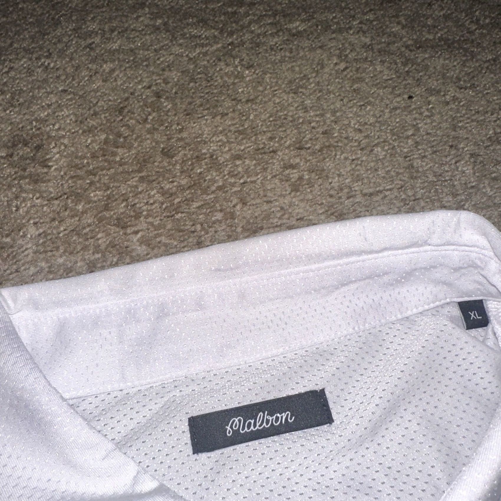 Vintage Malbon Golf Polo Shirt Mens XL Parsons Breathable Short Sleeve Knit Cotton White Logo Embroidered Button Polo Golf Size US XL / EU 56 / 4 - 4 Thumbnail