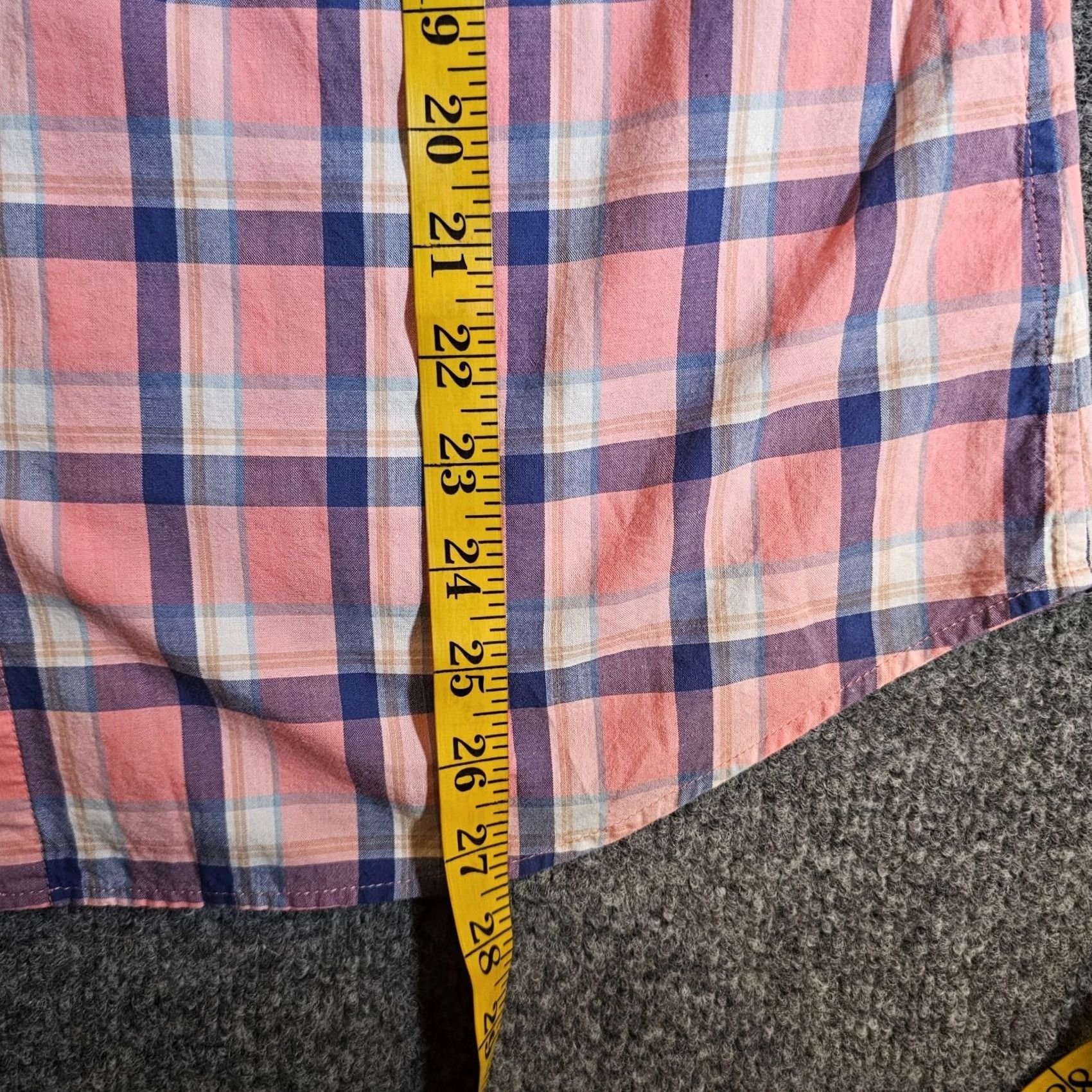 Talbots Talbots Top Blouse Womens Size M Pink Blue Plaid Button Long Sleeve Casual Career Shirt Size M / US 6-8 / IT 42-44 - 6 Thumbnail