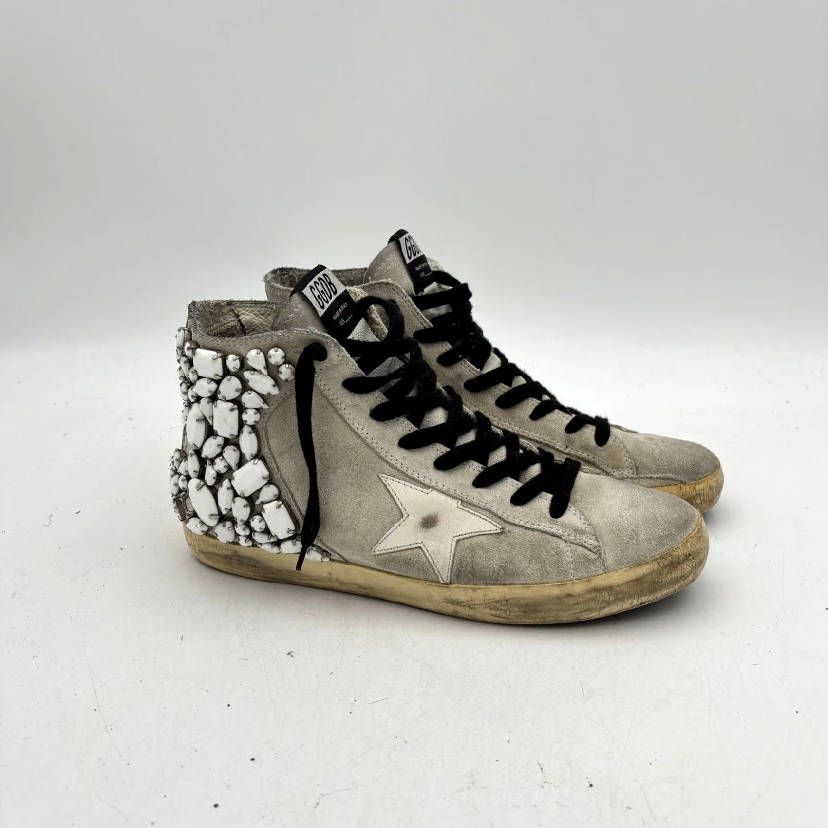 Golden Goose Golden Goose Francy Suede Sneaker Shoes Hi Top Embelished Stones 39 US 9 Women's Size M / US 6-8 / IT 42-44 - 3 Thumbnail