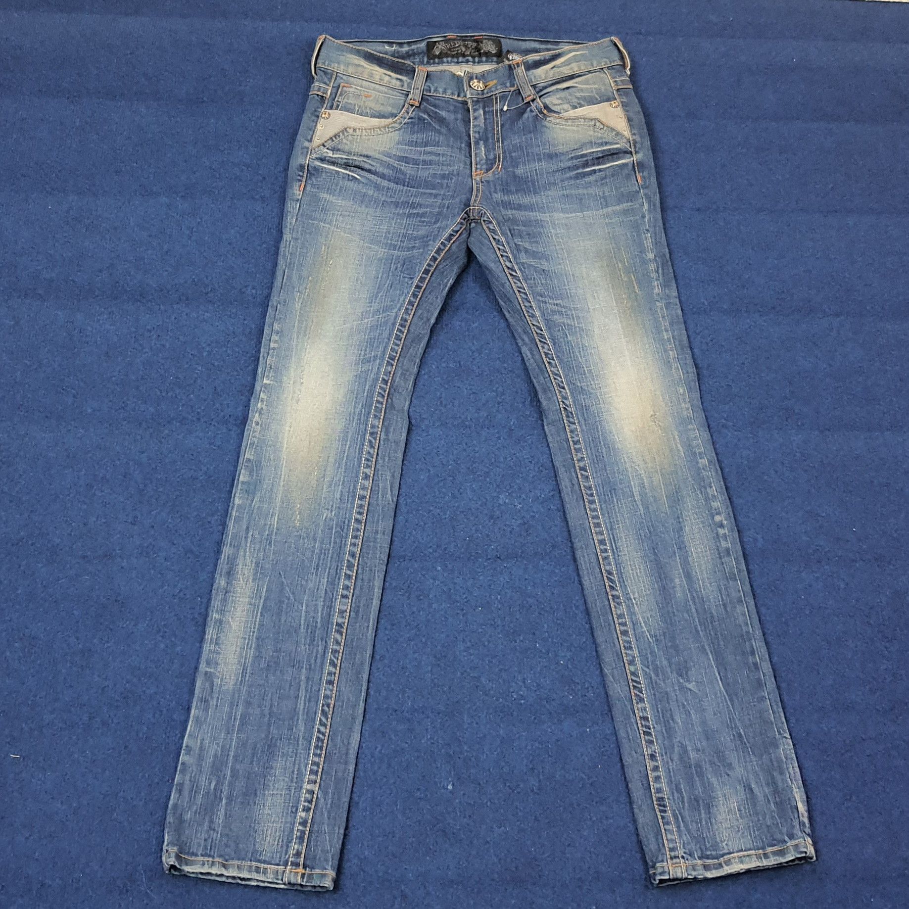 Japanese Brand Vintage Red Pepper Japan Denim Y2K Aesthetic C258N8 Size US 32 / EU 48 - 4 Thumbnail