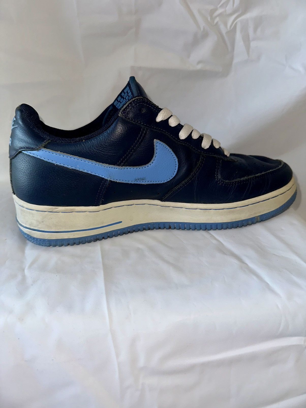 Nike 2002 NIKE AIR FORCE 1 OBSIDIAN COLUMBIA BLUE SKU :624040 441 Size US 10 / EU 43 - 5 Thumbnail