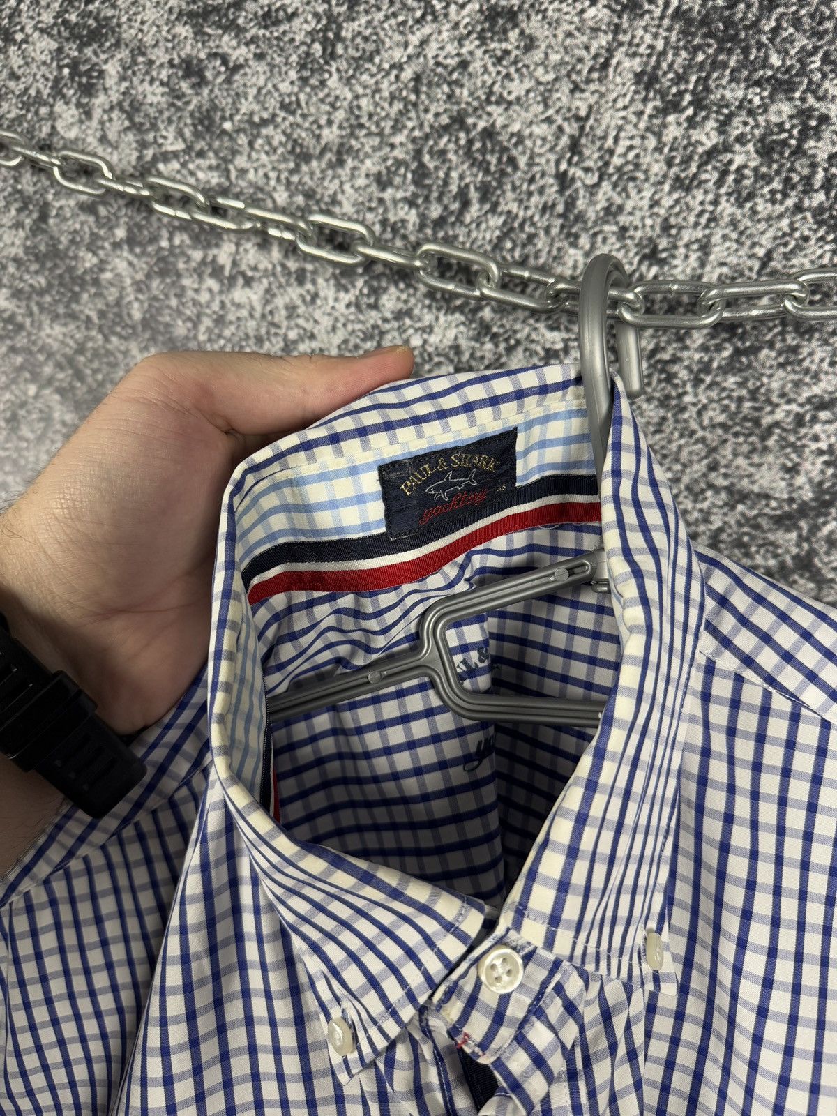 Paul & Shark Paul Shark Long Sleeve Plaid Shirt Button Up Luxury Size 43 Size US L / EU 52-54 / 3 - 8 Thumbnail