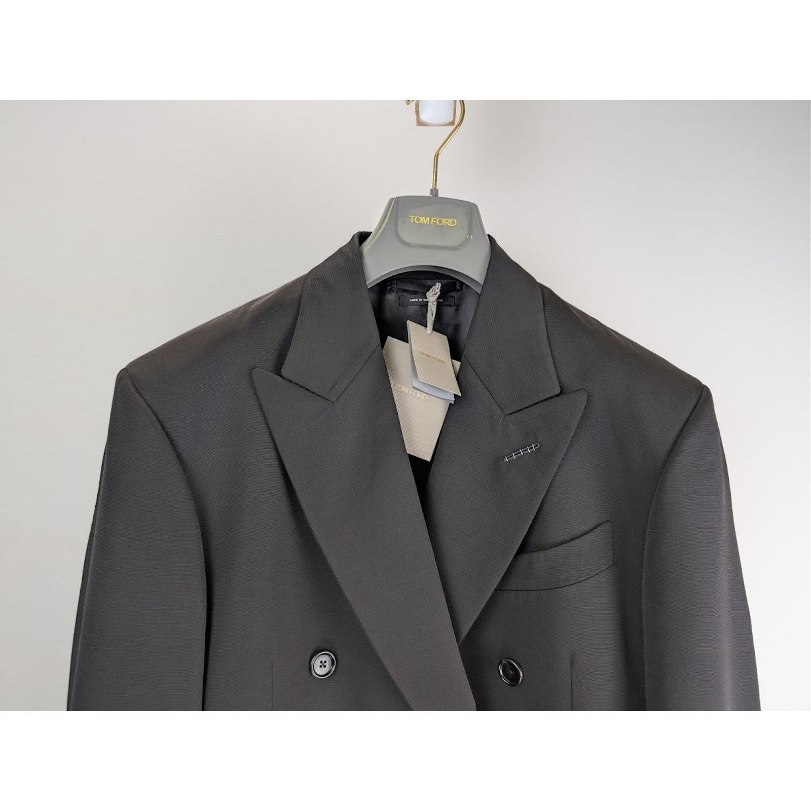 Tom Ford o1rshd1 Double Breasted Jacket in Black Size US L / EU 52-54 / 3 - 3 Thumbnail