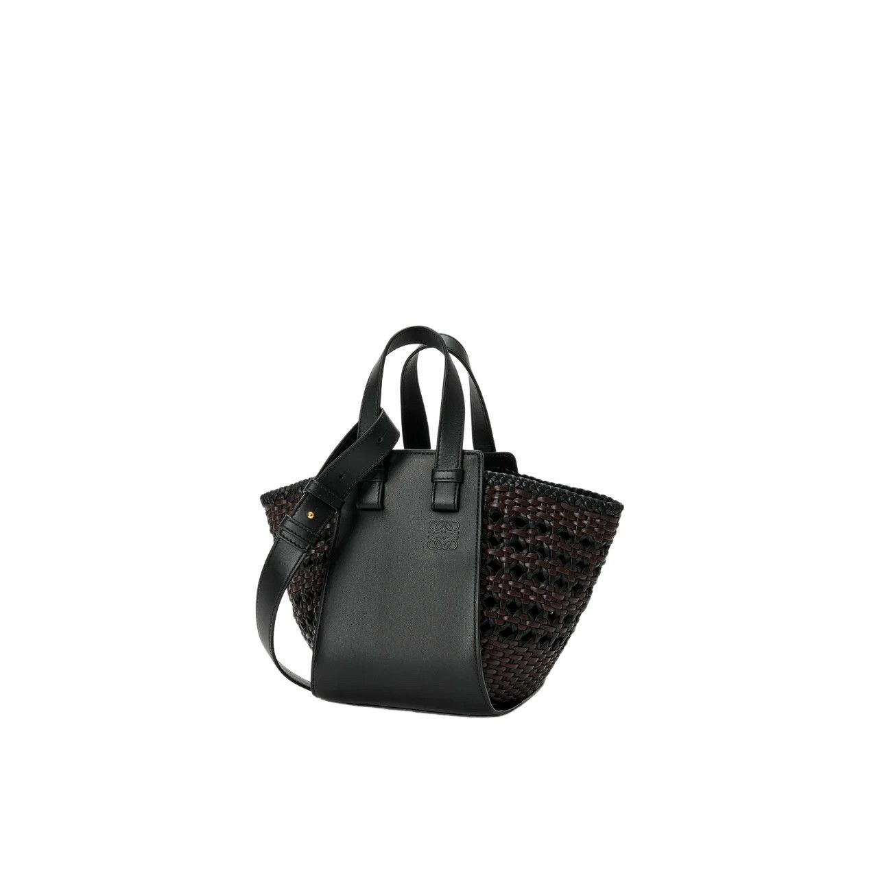 Loewe LOEWE Hammock Compact $4500 Black/Brown Woven Top Handle Bag Size ONE SIZE - 2 Thumbnail