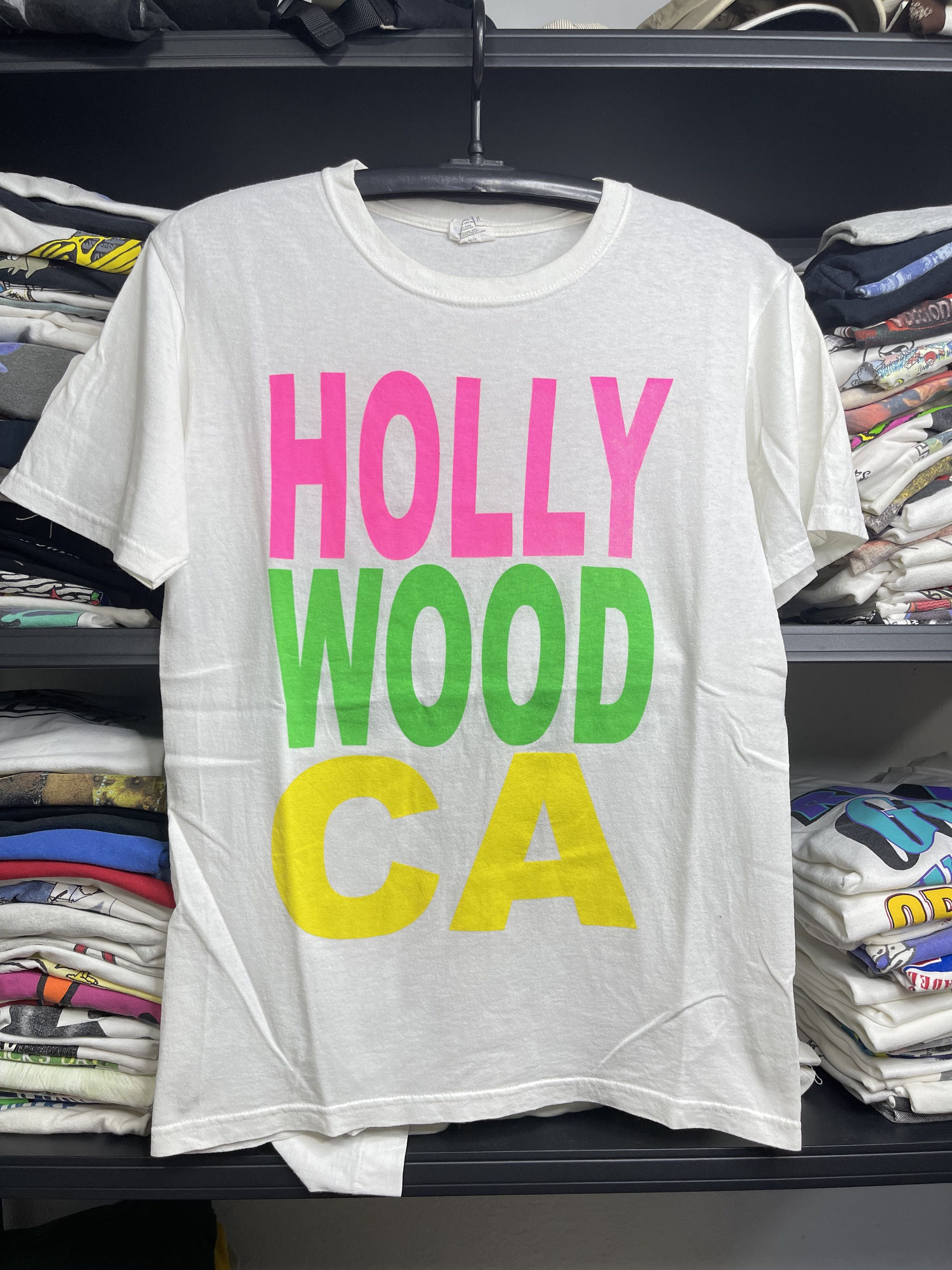 Vintage Neon Hollywood California Tee S Size US S / EU 44-46 / 1 - 1 Thumbnail