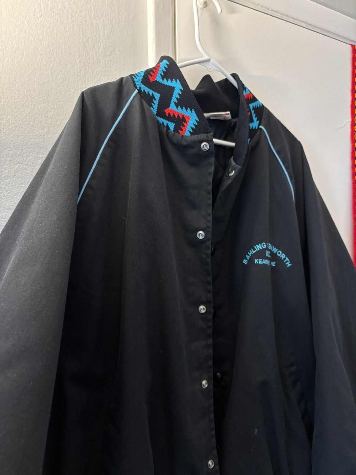Other Aztec Collar Black Bomber Jacket Size US XXL / EU 58 / 5 - 7 Thumbnail