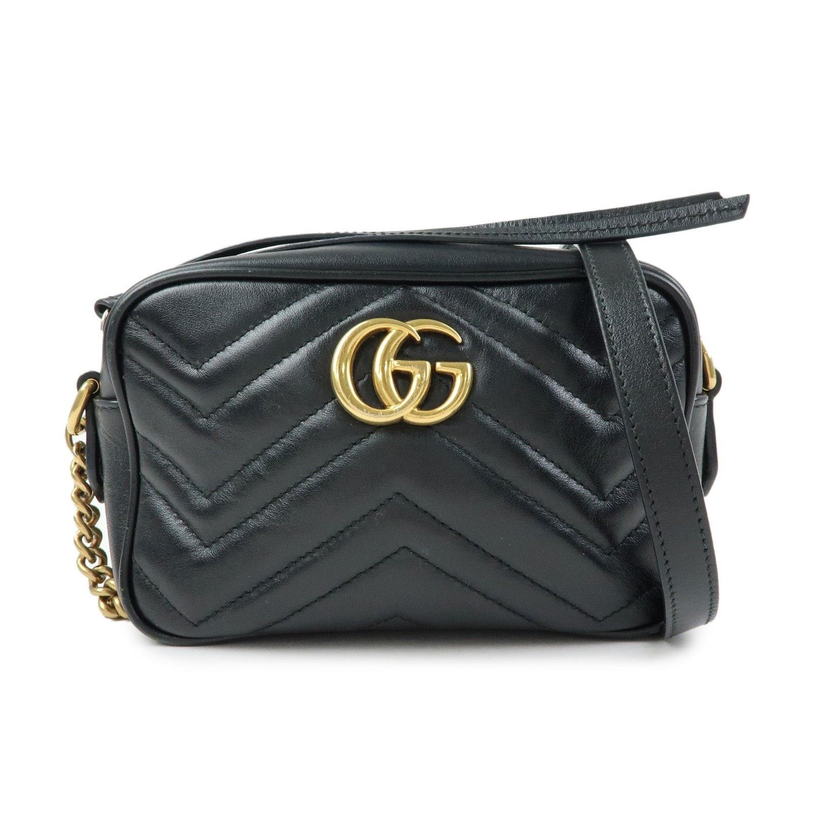 Gucci Gucci GG Marmont Matelasse Mini Shoulder Bag Leather Black Size ONE SIZE - 1 Thumbnail