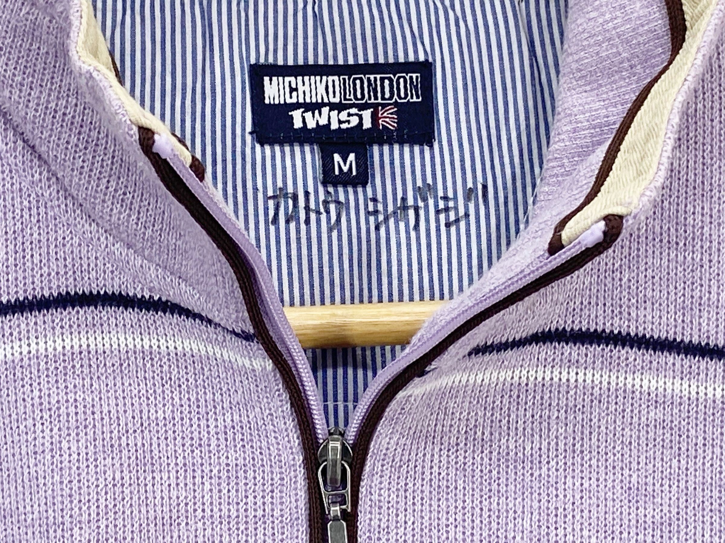 Michiko Koshino London Michiko London Twist Sweat Purple Quarter Zip Size M / US 6-8 / IT 42-44 - 7 Thumbnail