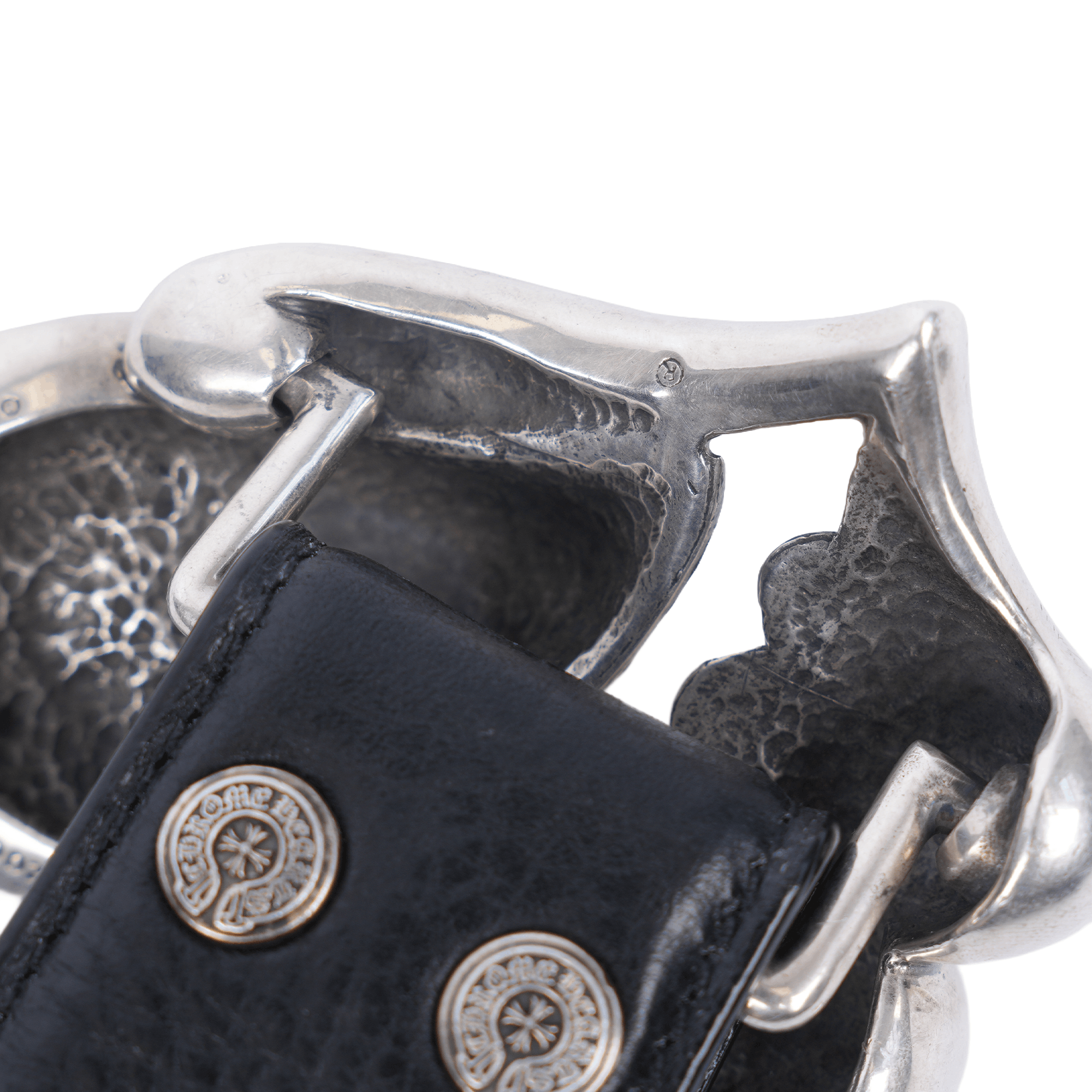Chrome Hearts CHROME HEARTS ROLLING STONES BUCKLE WITH PLAIN BLACK STRAP Size ONE SIZE - 4 Thumbnail