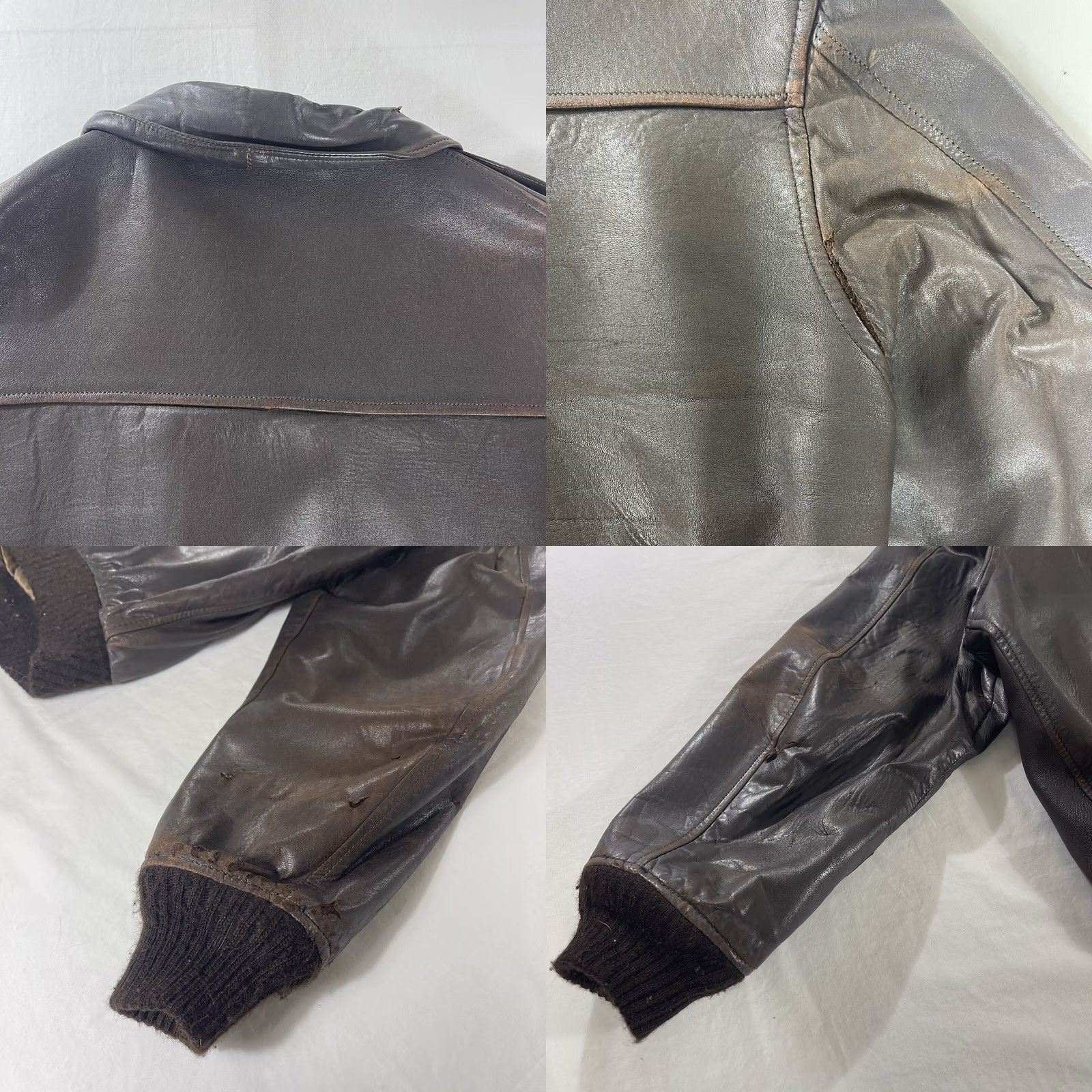 Avirex VINTAGE Avirex Men's Jacket A-2 1978-01 Leather Bomber Brown 46 Mens Avi re x? Size US S / EU 44-46 / 1 - 10 Thumbnail
