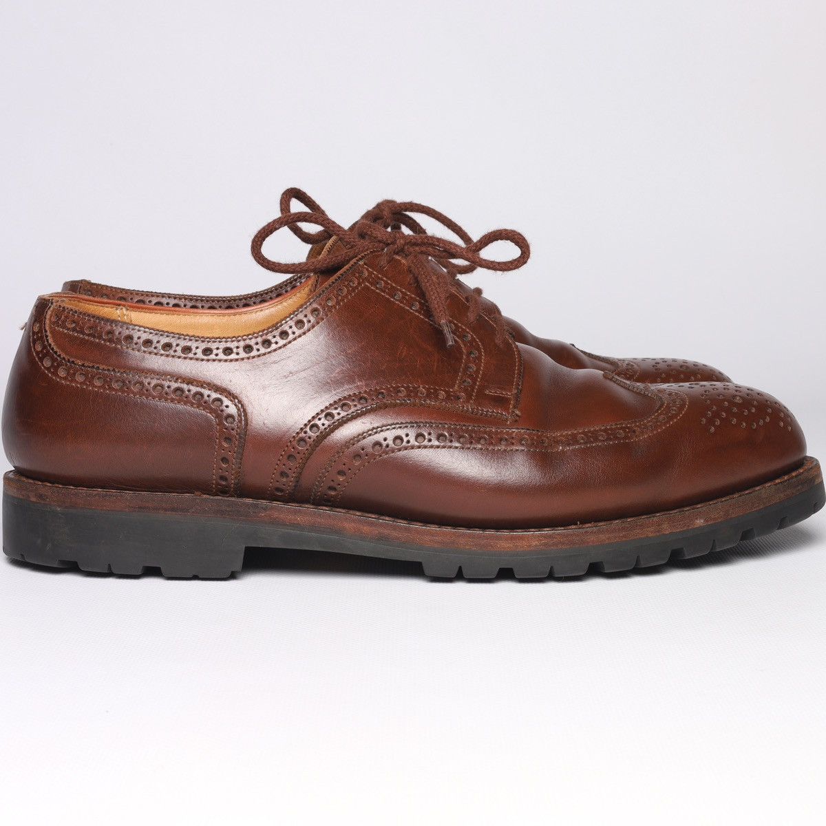 Crockett & Jones × Other UK Alt Wien by Crockett Jones Budapest Derby Leather Shoes Size US 10 / EU 43 - 3 Thumbnail