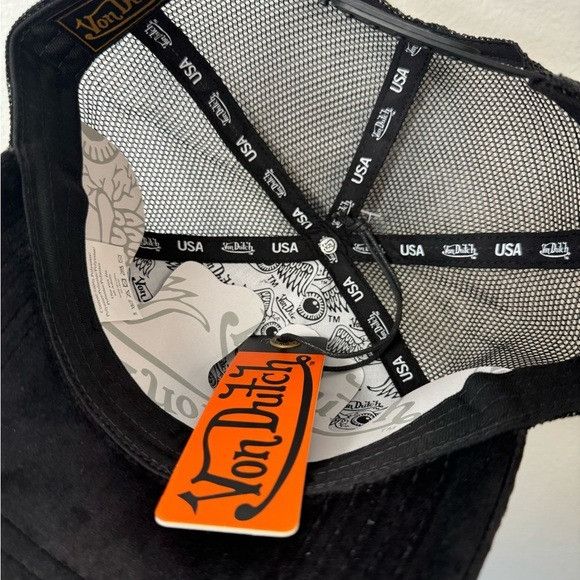 Designer × Von Dutch NWT VON DUTCH BLACK VELVET TRUCKER HAT Size ONE SIZE - 7 Thumbnail