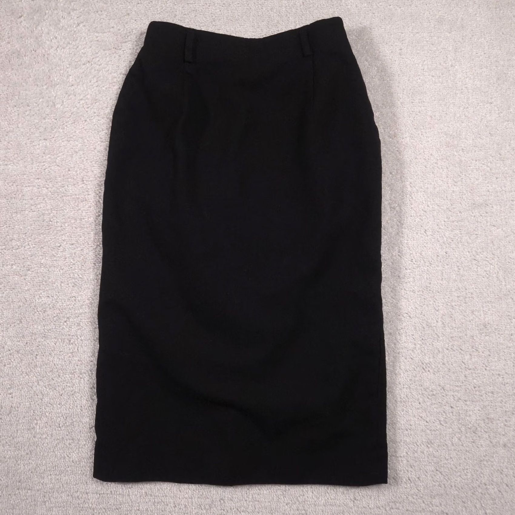 Talbots VINTAGE Talbots Skirt Womens 4P Black Wool Pencil Lined Career Made USA 90s Size 27" / US 4 / IT 40 - 2 Thumbnail