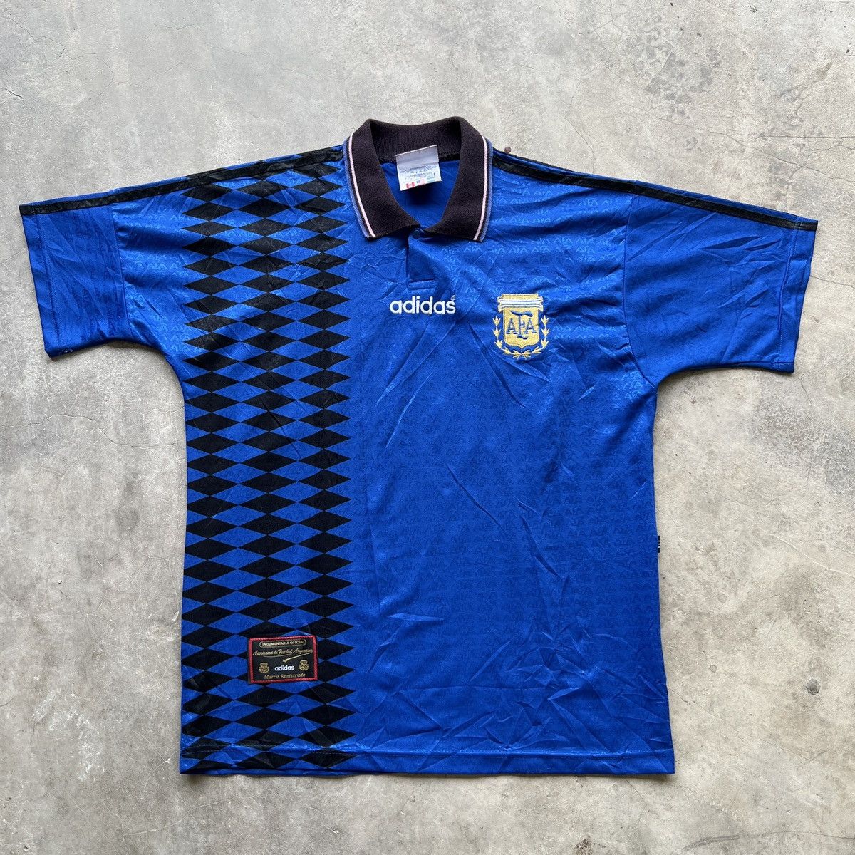 Adidas 🔥 1994 VINTAGE ARGENTINA ADIDAS AWAY JERSEY Size US L / EU 52-54 / 3 - 1 Thumbnail