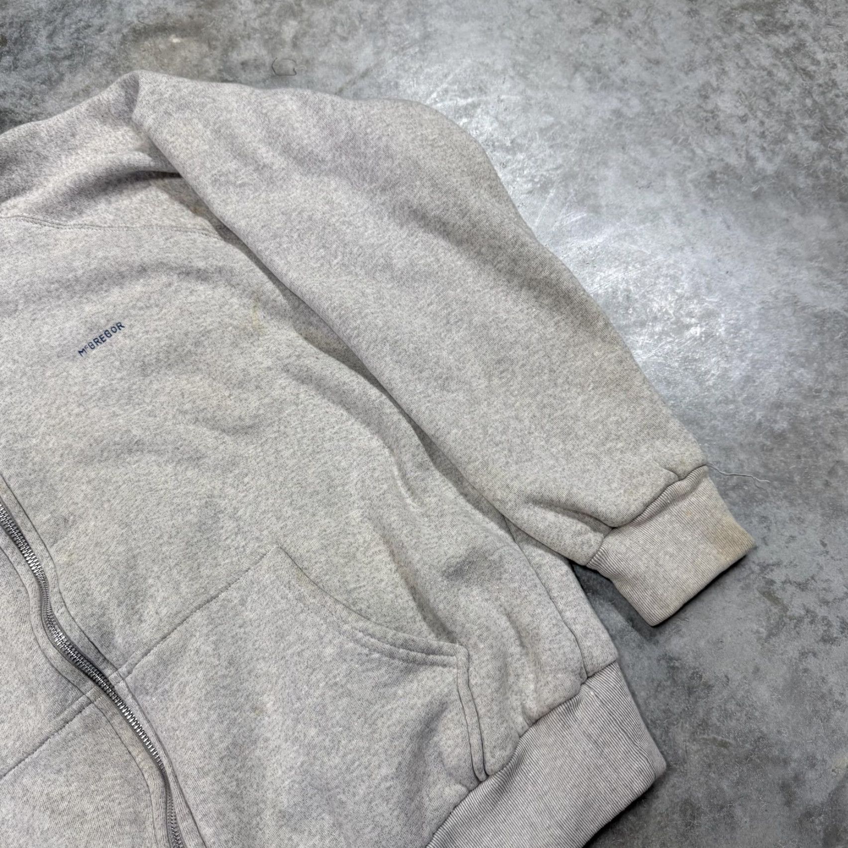 McGregor McGregor Hoodie Mens XL Gray Full Zip Thermal Lined Sweatshirt 80s Vintage Full Zip Pockets Embroidered Logo Zipper Size US XL / EU 56 / 4 - 4 Thumbnail