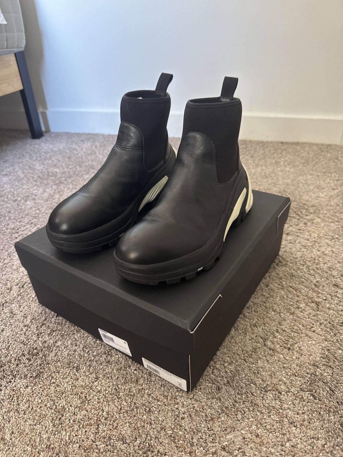 靴 ALYX LEATHER MID BOOT 1017 ALYX 9SM Mid Ankle Leather Boots | Grailed