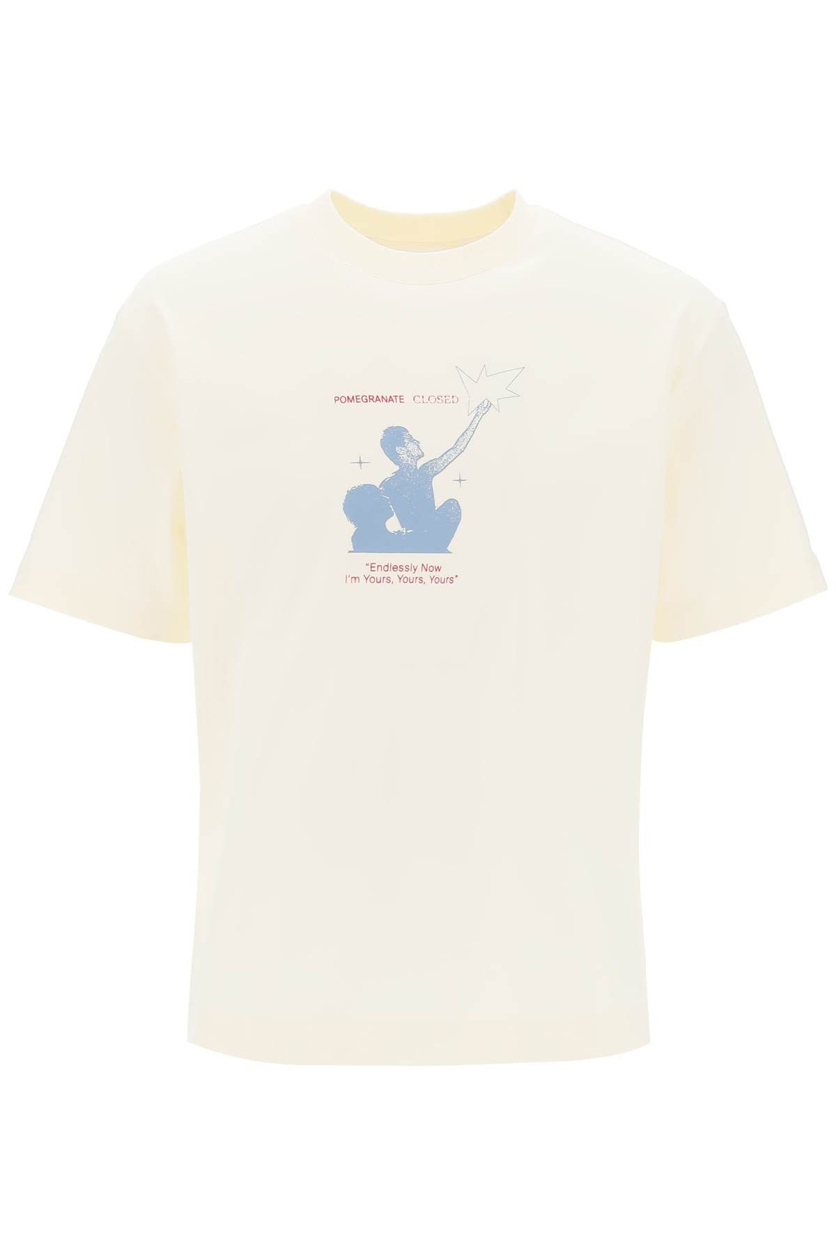 image of Closed T-Shirt With Graphic Print in Ivory, Men's (Size Small)