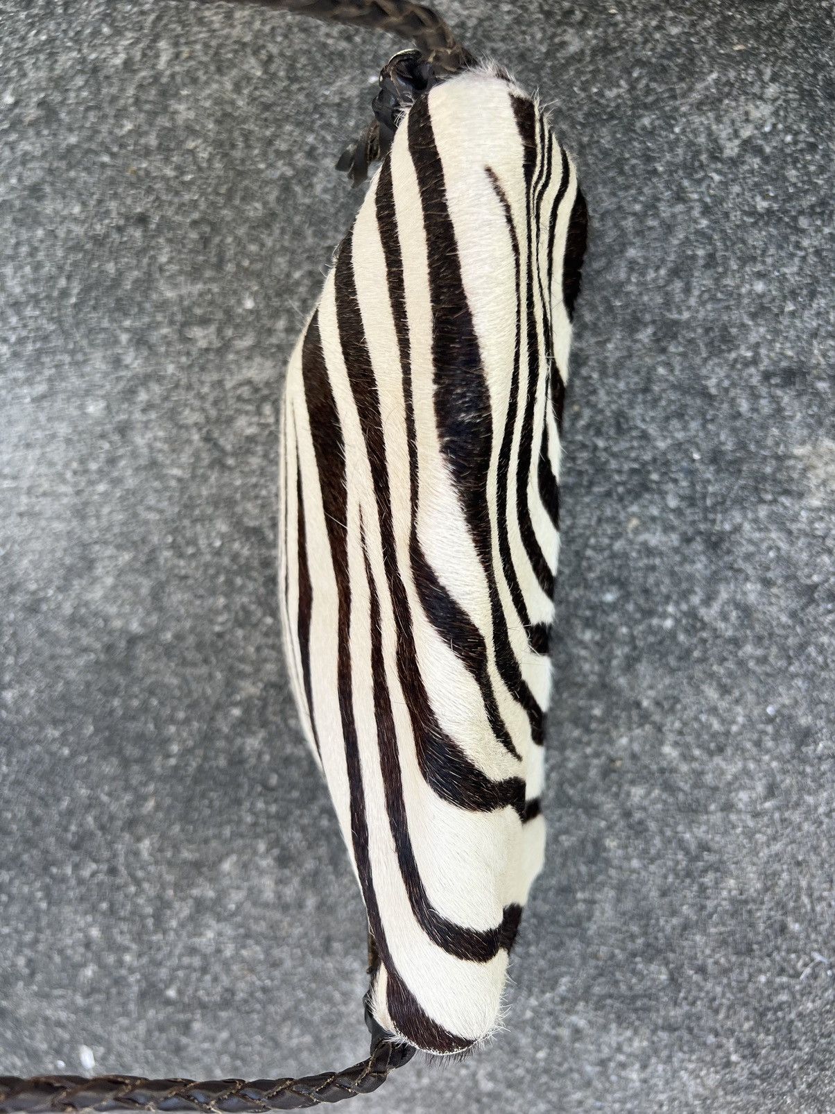 Leather Vintage J&M Davidson England Zebra Leather Sling Bag Size ONE SIZE - 16 Thumbnail