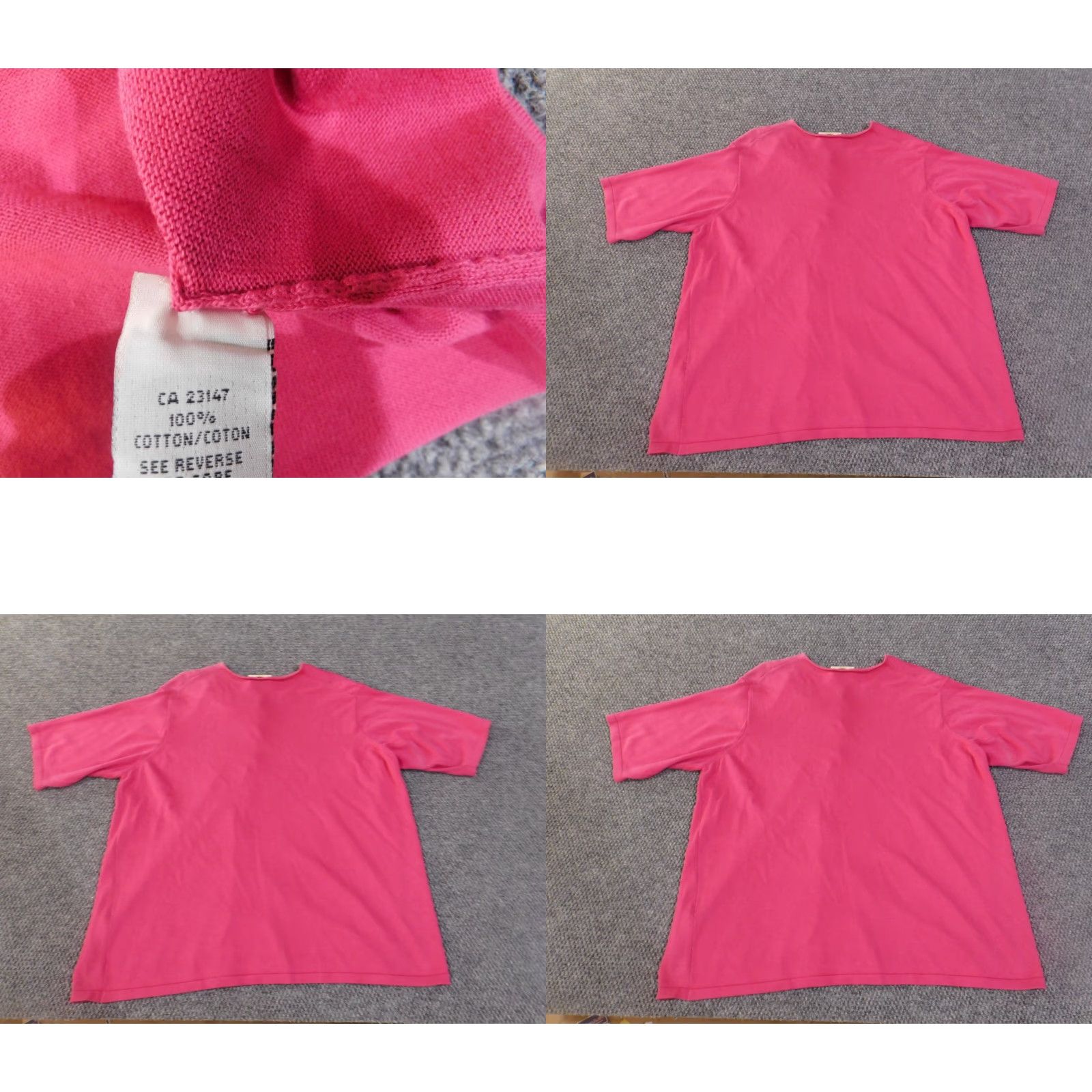 Talbots Talbots Sweater Cardigan M Pink Womens Regular Cotton Knit Stretch Size M / US 6-8 / IT 42-44 - 8 Thumbnail