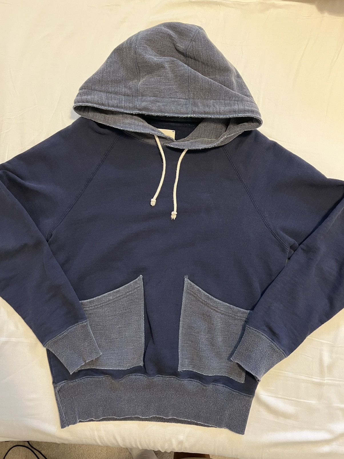 Aime Leon Dore ALD Two-tone Patch Pocket Indigo Hoodie Size US S / EU 44-46 / 1 - 1 Thumbnail