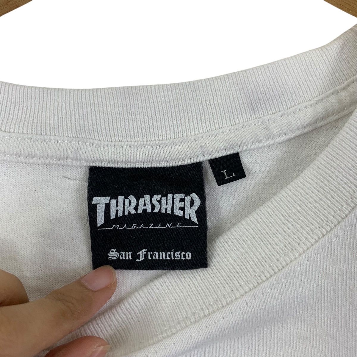 Thrasher THRASHER MAGAZINE SKATEBOARD Cropped Top Tee Shirt Top Size L / US 10 / IT 46 - 7 Thumbnail