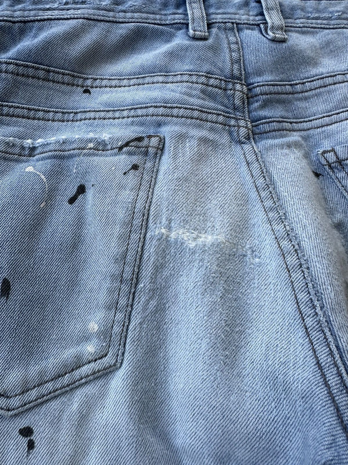 Just Cavalli Thrashed Paint Splatter Distressed Skinny D288