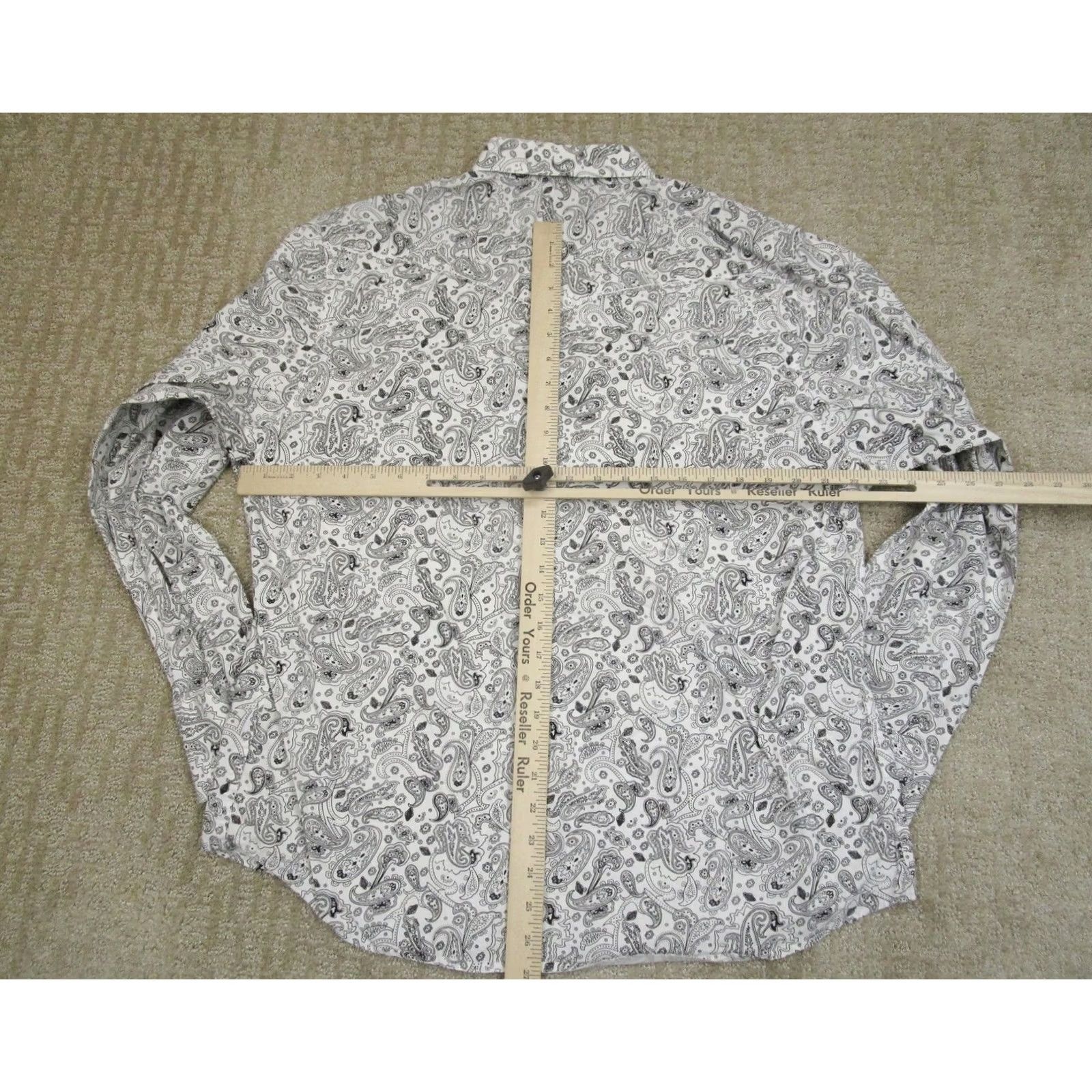 Vintage Rodeo Clothing Co. Shirt Men XL White Paisley Pearl Snap Western Size US XL / EU 56 / 4 - 4 Thumbnail