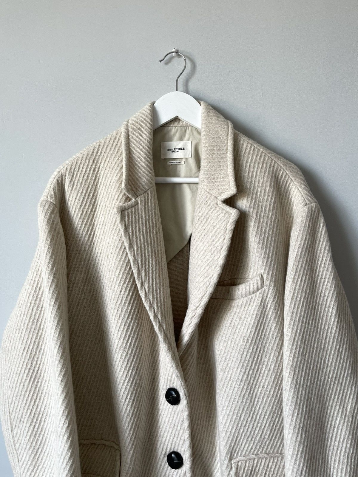 Isabel Marant Etoile Isabel Marant Etoile Gimi Wool Blend Tweed Cocoon Coat Size L / US 10 / IT 46 - 2 Thumbnail
