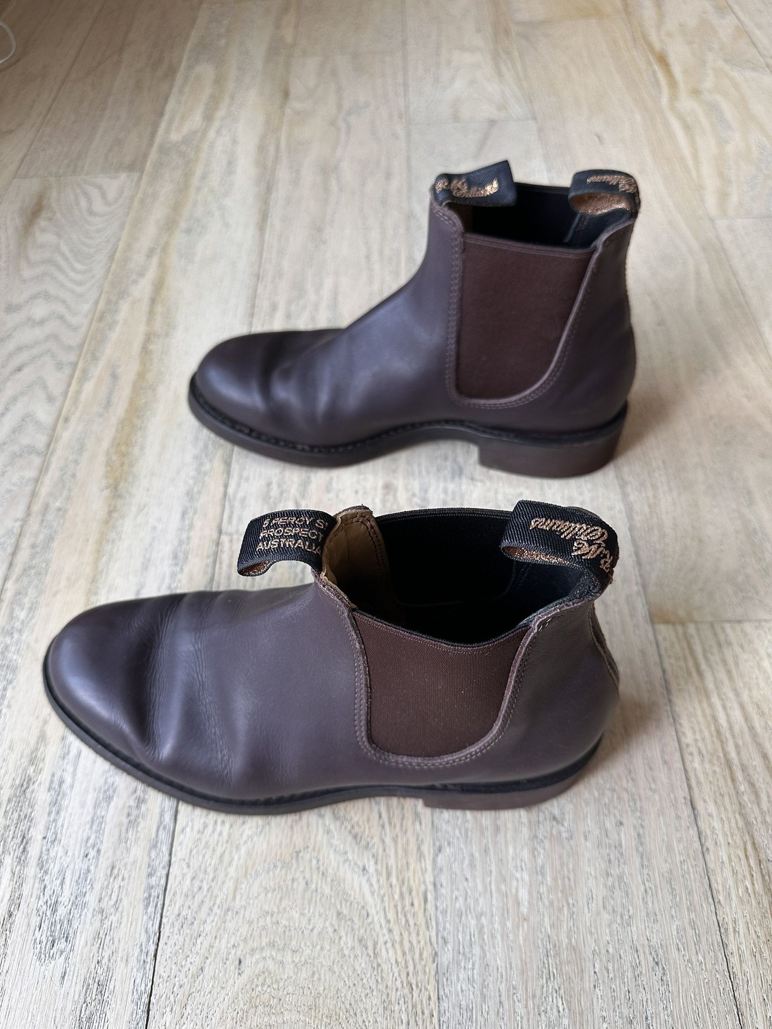 Drake's RM Williams x Drakes Gardener Boots Brown Greasy Kip Leather Size US 8 / EU 41 - 2 Thumbnail
