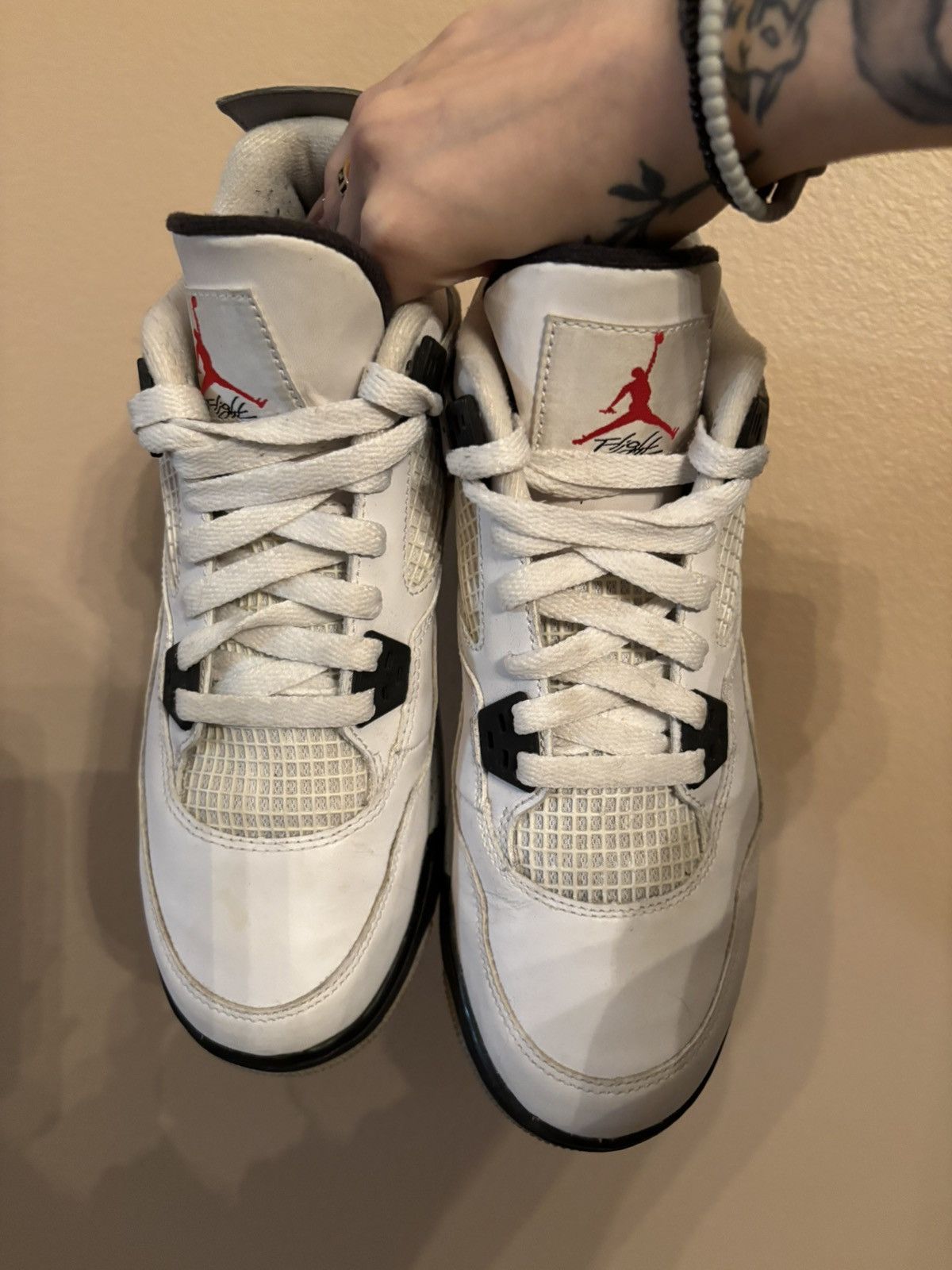 Jordan Brand Air Jordan 4 Retro OG BG 'White Cement' 2016 Size US 6 / EU 39 - 3 Thumbnail