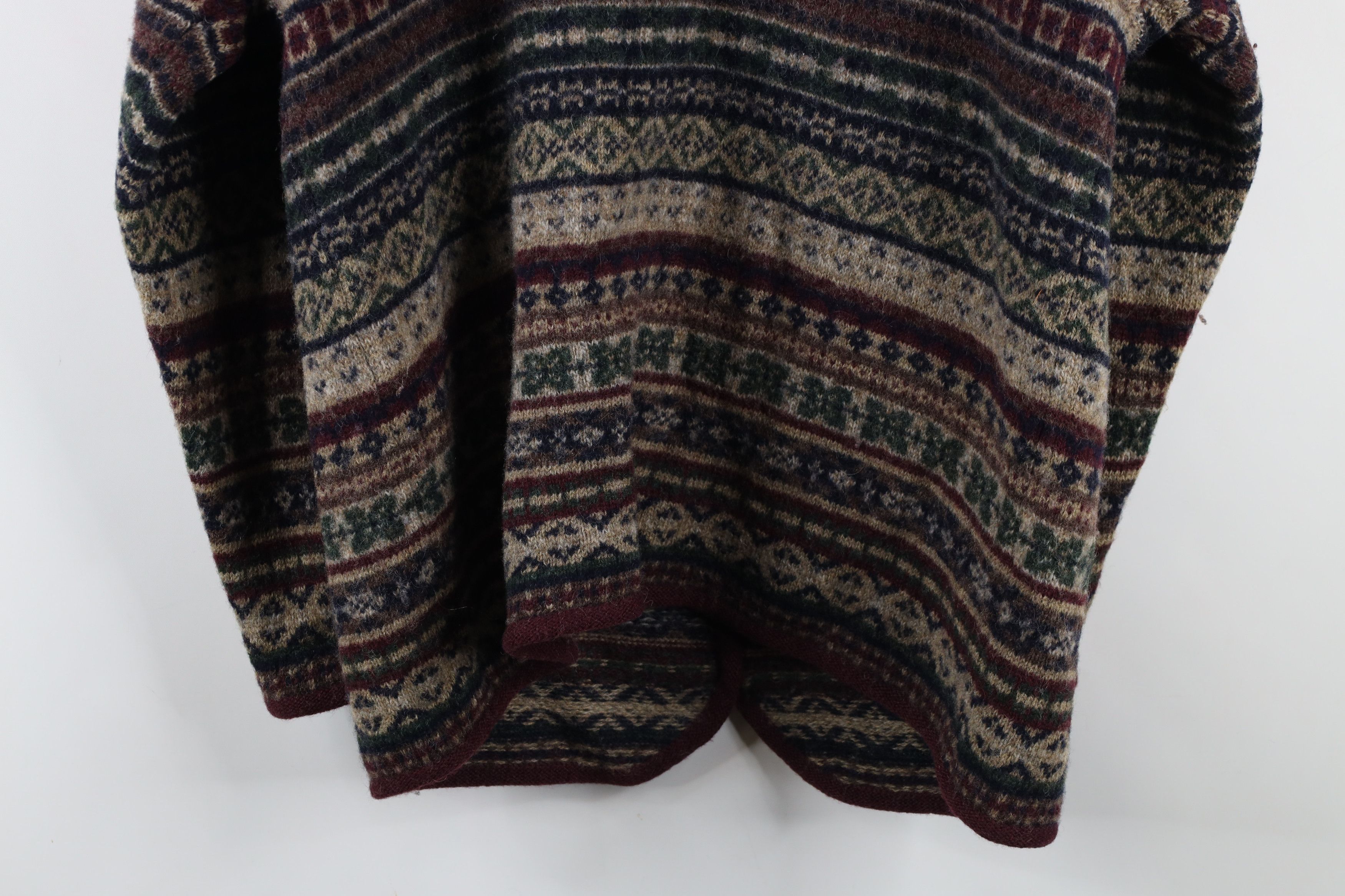 Vintage Vintage 90s Streetwear Wool Fair Isle Knit Cardigan Sweater Size L / US 10 / IT 46 - 11 Thumbnail