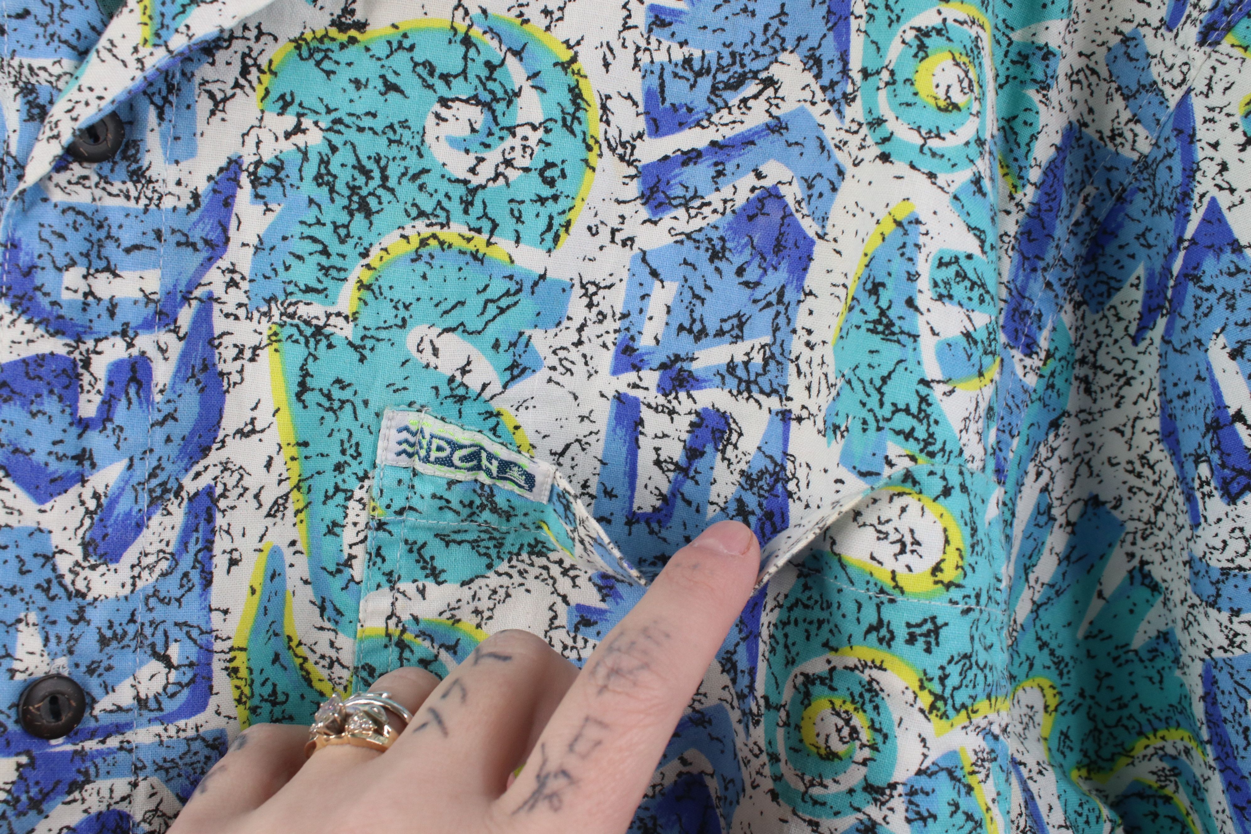 Vintage Vintage 80s 90s Streetwear Surfing Surf Beach Button Shirt Size US L / EU 52-54 / 3 - 7 Thumbnail