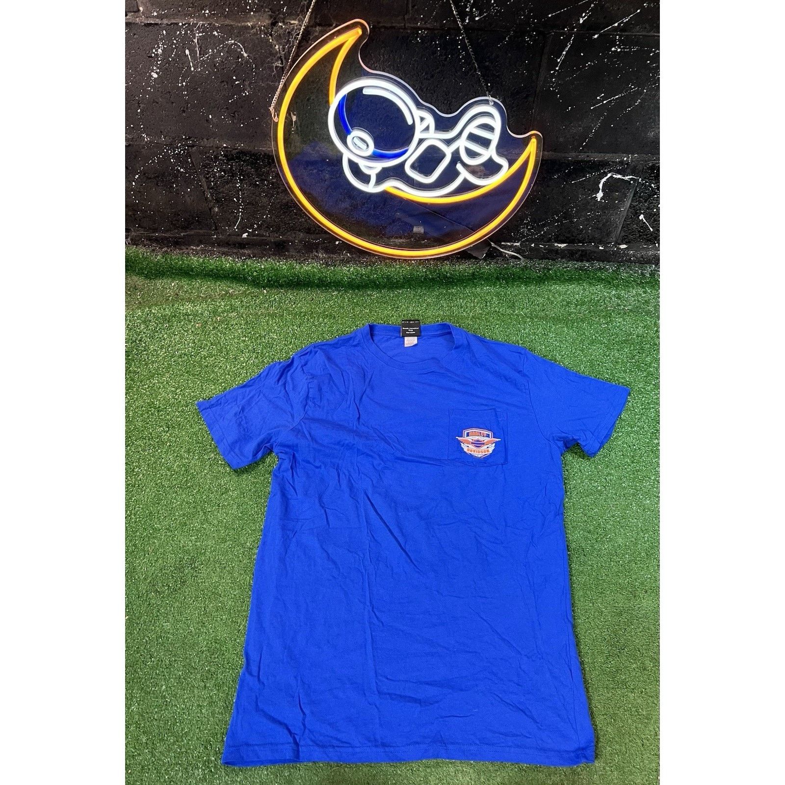 Harley Davidson Harley Davidson Double Sided Blue Tee Mens XL Size US XL / EU 56 / 4 - 1 Thumbnail
