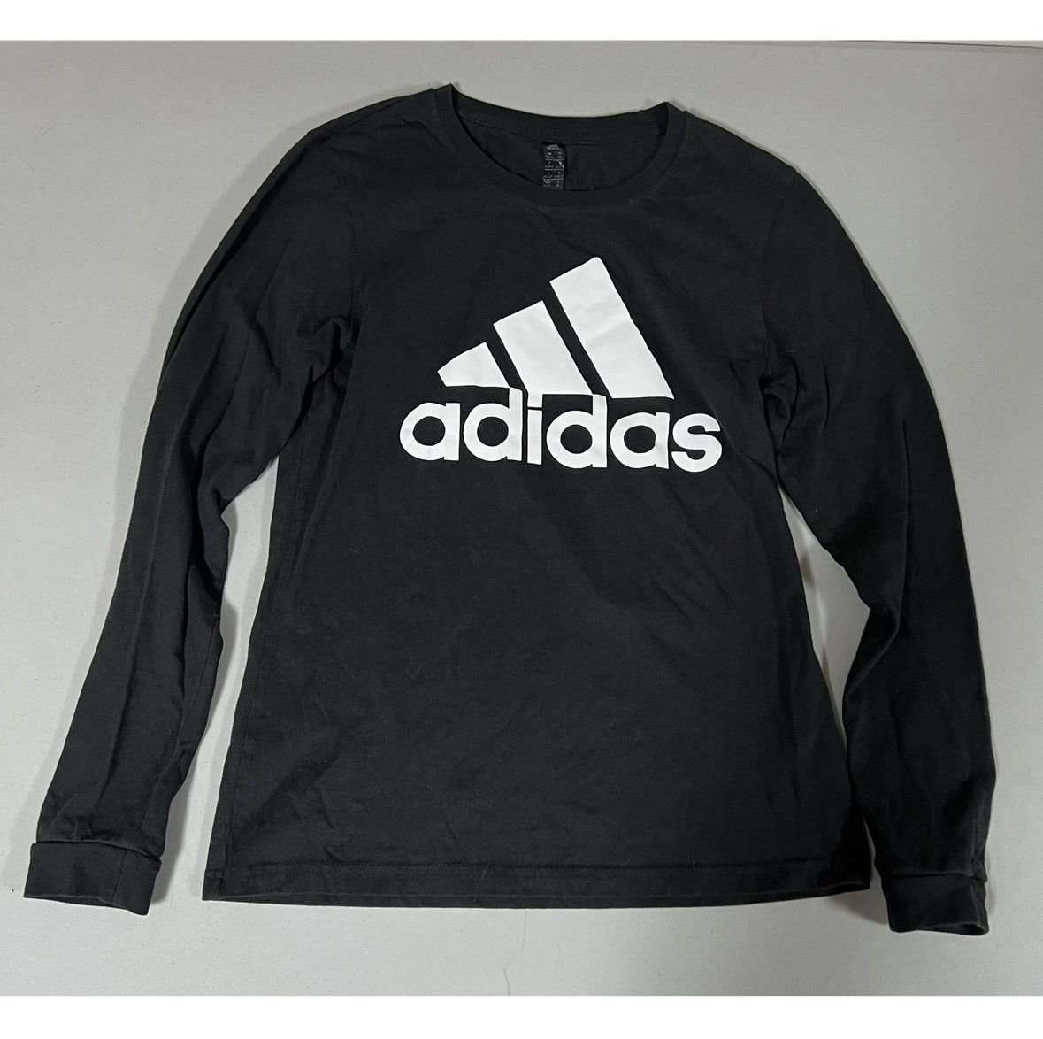 Adidas Black Adidas Logo Long Sleeve T-Shirt Top Blouse Tee XS 🤍🖤 Size US XS / EU 42 / 0 - 2 Thumbnail