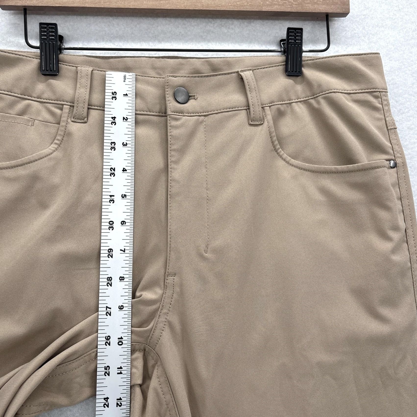 Vintage OneDayAway Pants Mens 34x30 Beige 5-Pocket Casual Performance Stretch Tech Golf Shirt? Size US 34 / EU 50 - 6 Thumbnail