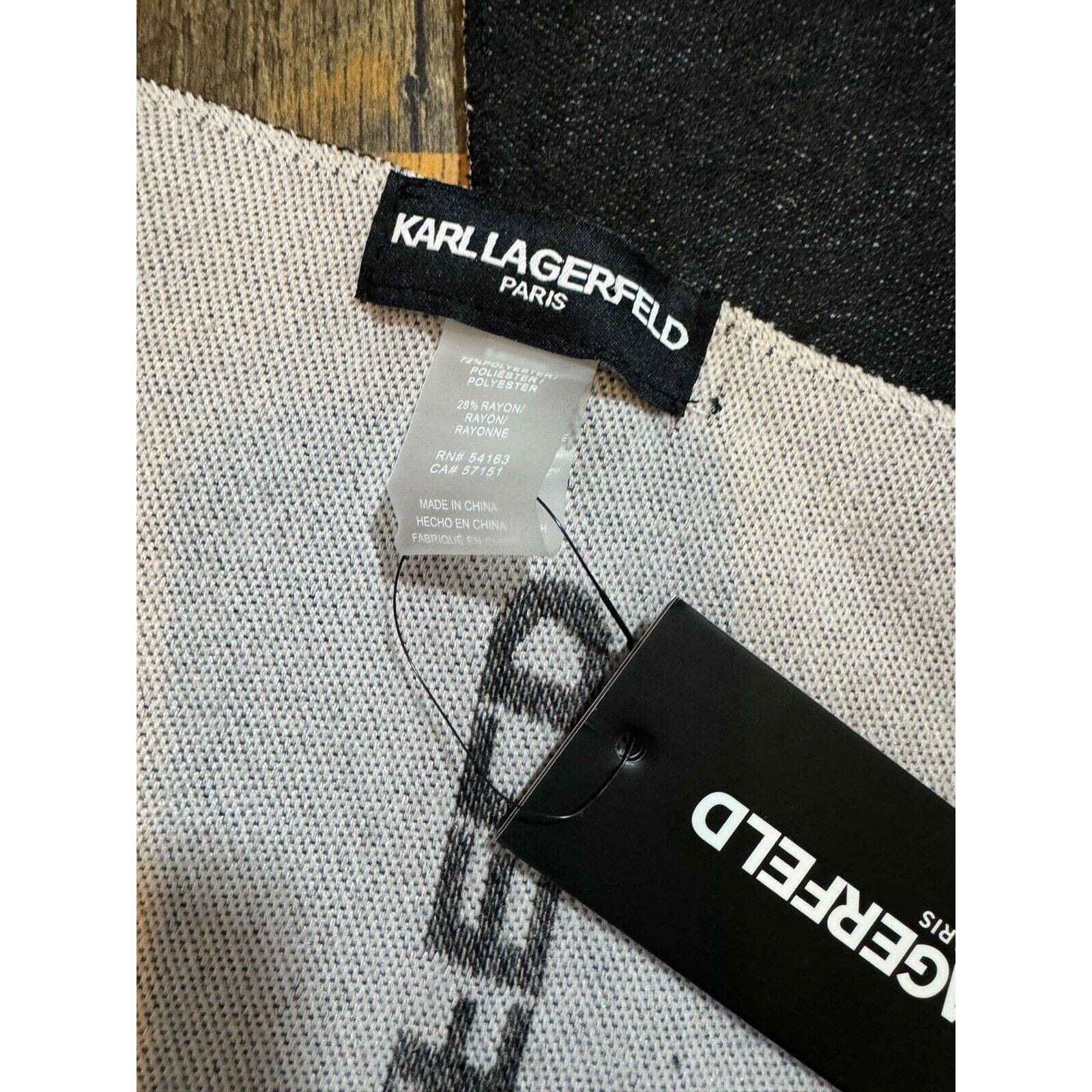 Karl Lagerfeld Karl Lagerfeld Black Scarf Shawl Choupette One Size 70*13 Size ONE SIZE - 10 Thumbnail