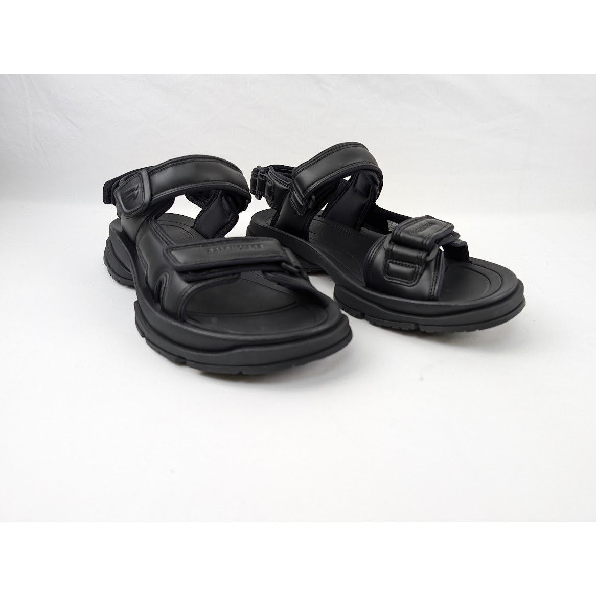Balenciaga o1rshd1 Tourist Fake Leather Sandal in Black Size US 12 / EU 45 - 6 Thumbnail