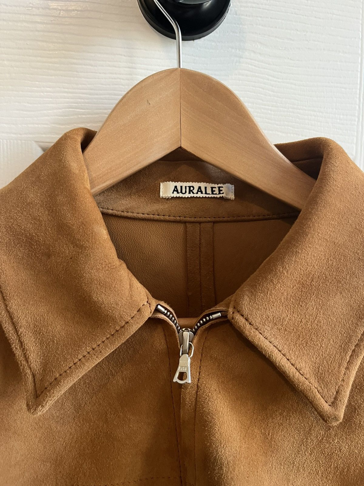 Auralee LAMB SUEDE ZIP BLOUSON - CAMEL Size US M / EU 48-50 / 2 - 2 Thumbnail