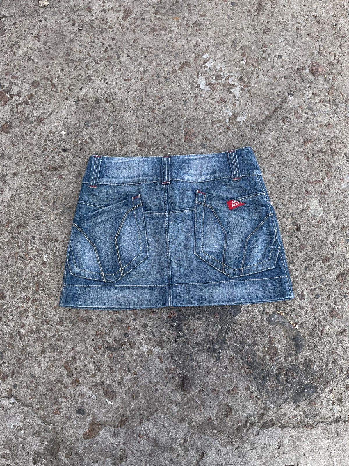 Miss Sixty × Vintage Vintage 00s Miss Sixty Denim Washed Y2K Jeans Mini Skirt Size 31" - 3 Thumbnail