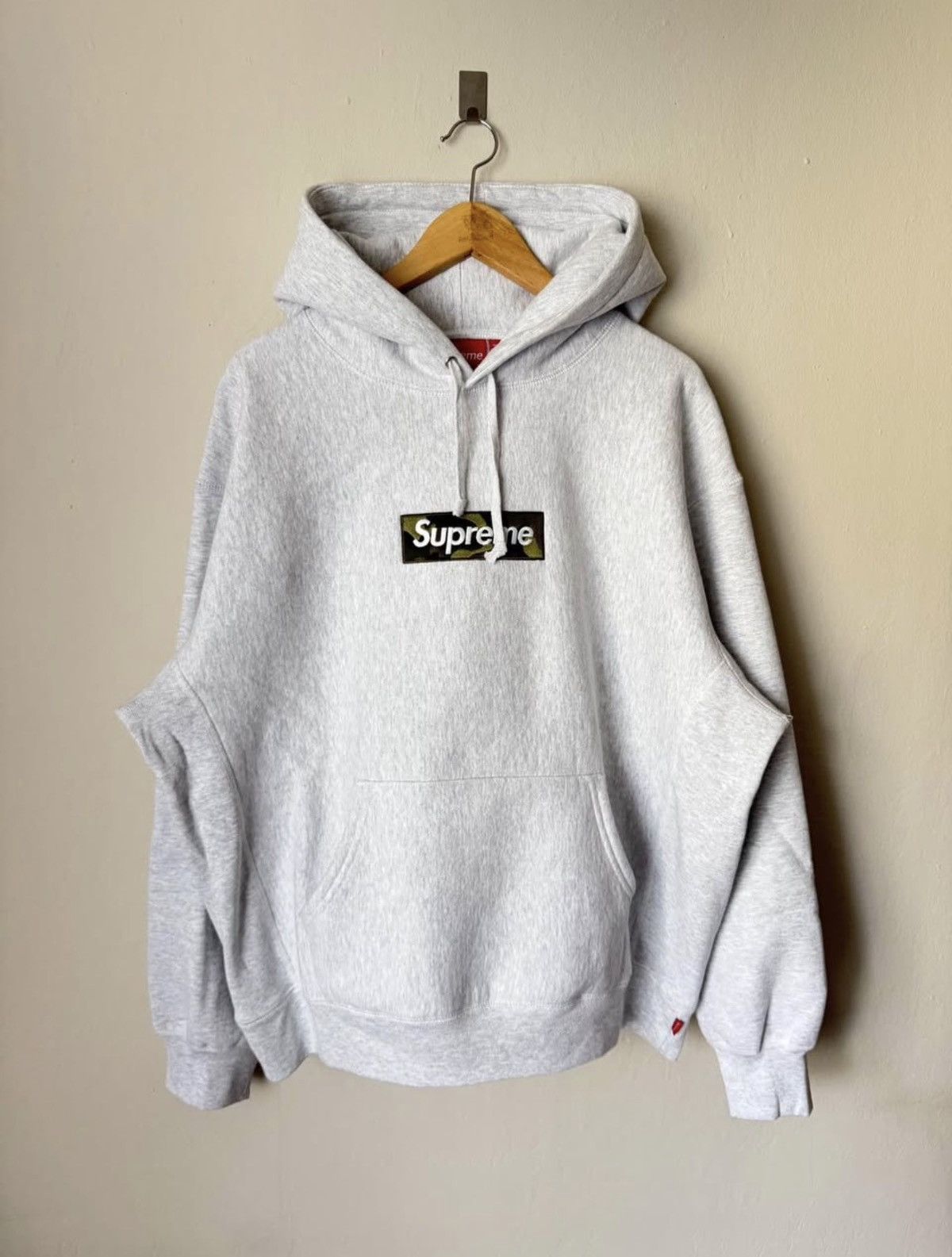 Supreme × Vintage 2003 Grey on grey Box Logo BOGO Supreme Hoodie