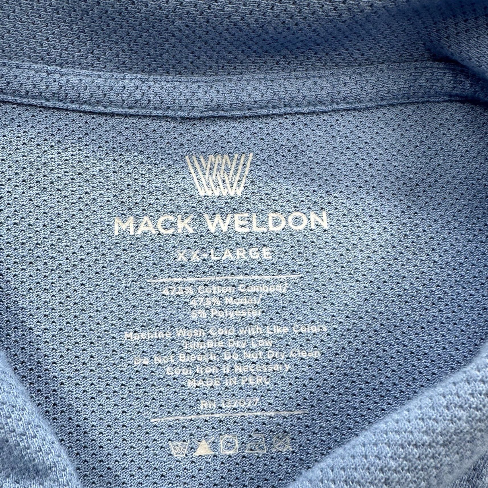Vintage Mack Weldon Polo Shirt Men 2XL Blue Activewear Outdoors Golf Athletic Logo Shirt Casual Golfing Modern Outdoor Sports Size US XXL / EU 58 / 5 - 3 Thumbnail
