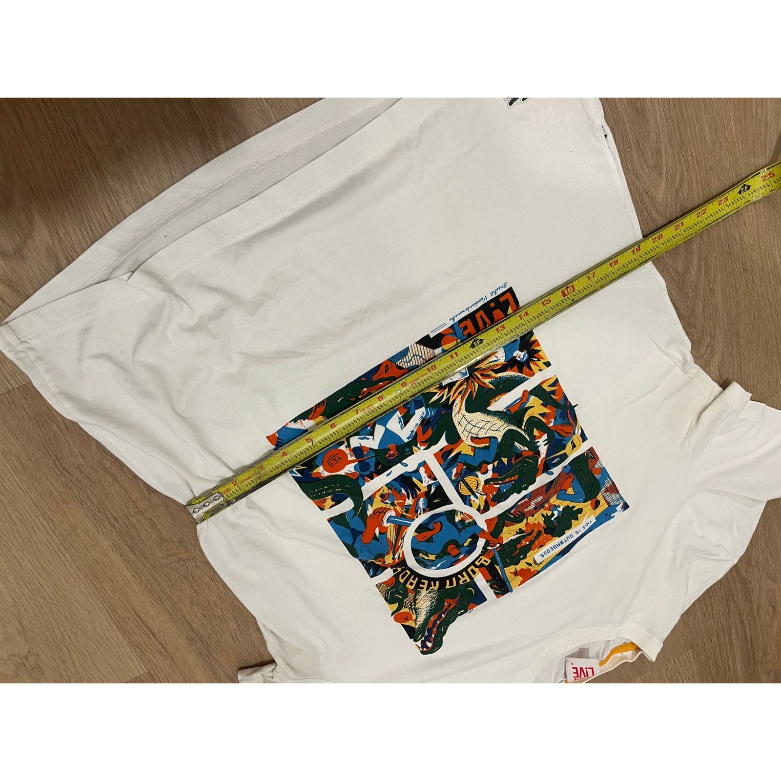 Lacoste Lacoste LIVE Multicolor Gothic Logo T-Shirt White Men’s Size US L / EU 52-54 / 3 - 4 Thumbnail