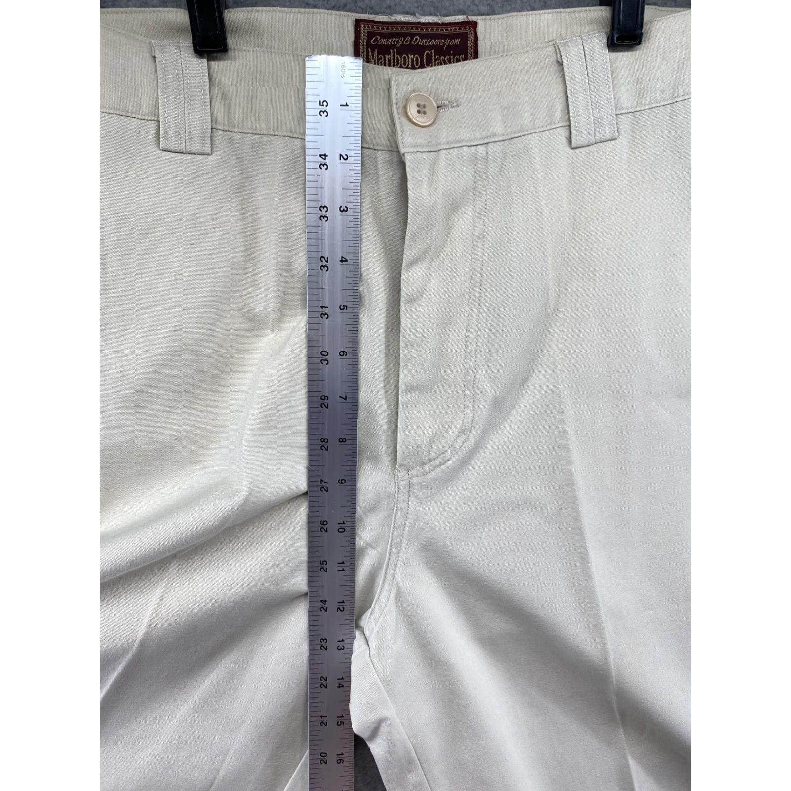 Marlboro Marlboro Classics Pasadena 301 Comfort Trousers Mens 35 Beige Cotton Moleskin Straight 90s Mens Size US 35 - 7 Thumbnail