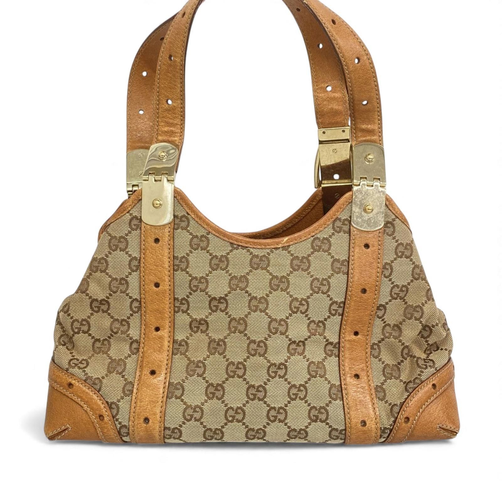 Gucci Gucci - Monogram Canvas Leather Shoulder Bag Size ONE SIZE - 6 Thumbnail