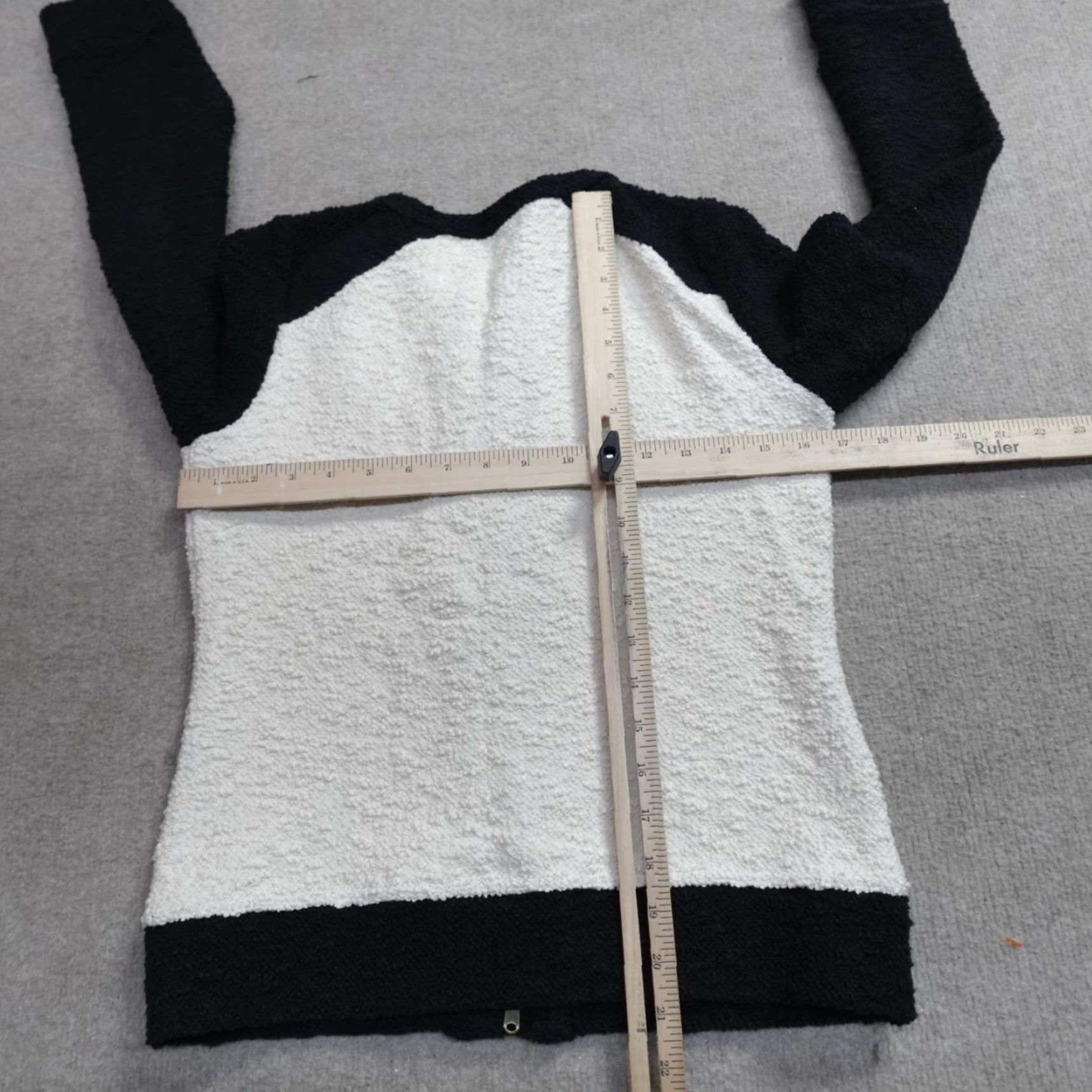 J.Crew J.Crew Womens Jacket Small Ivory Black Raglan Full Zip Boucle Shirt Womens Short Coat TWEED Size S / US 4 / IT 40 - 6 Thumbnail