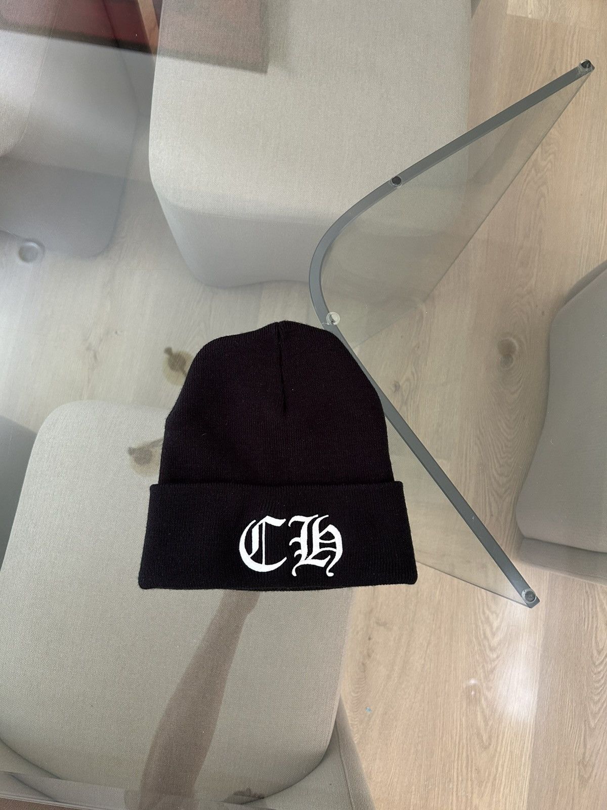 Chrome Hearts CH logo beanie