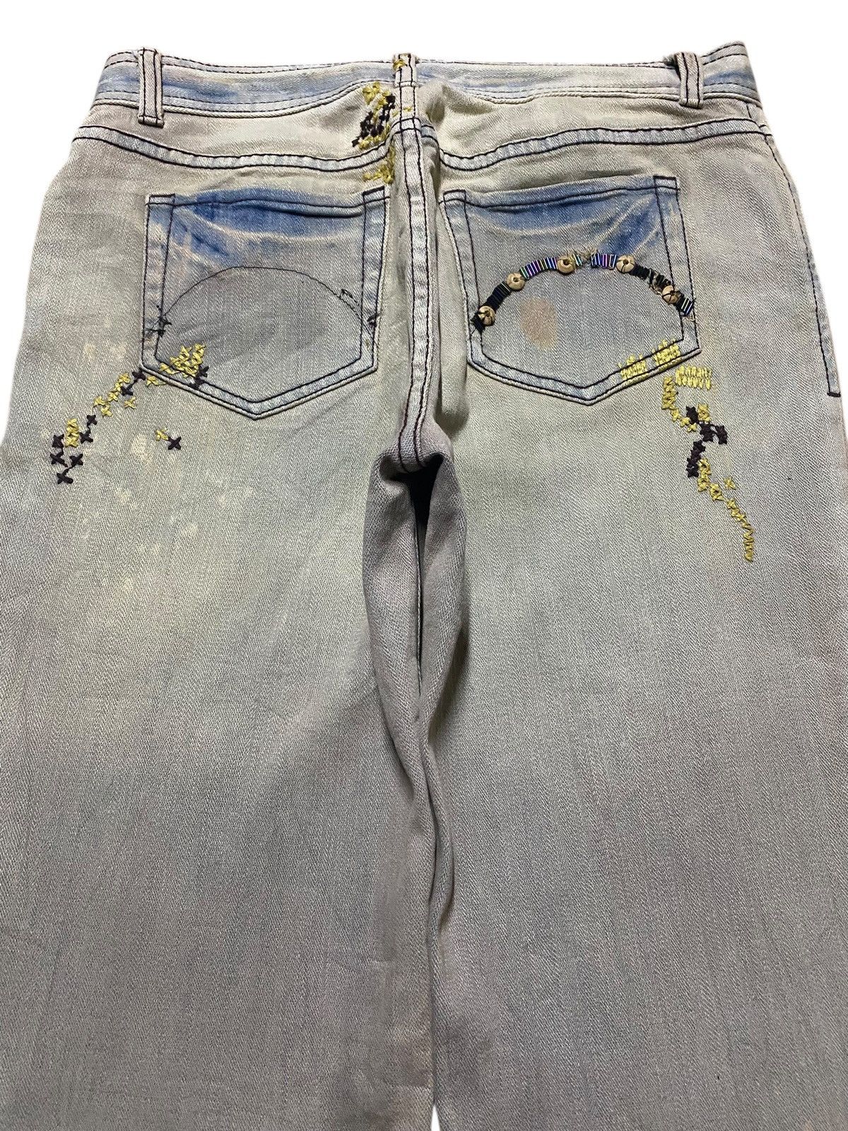 Japan Blue Vintage Max Blue Nice Wash Custom Embroidery Flare Jeans Size US 28 / EU 44 - 4 Thumbnail