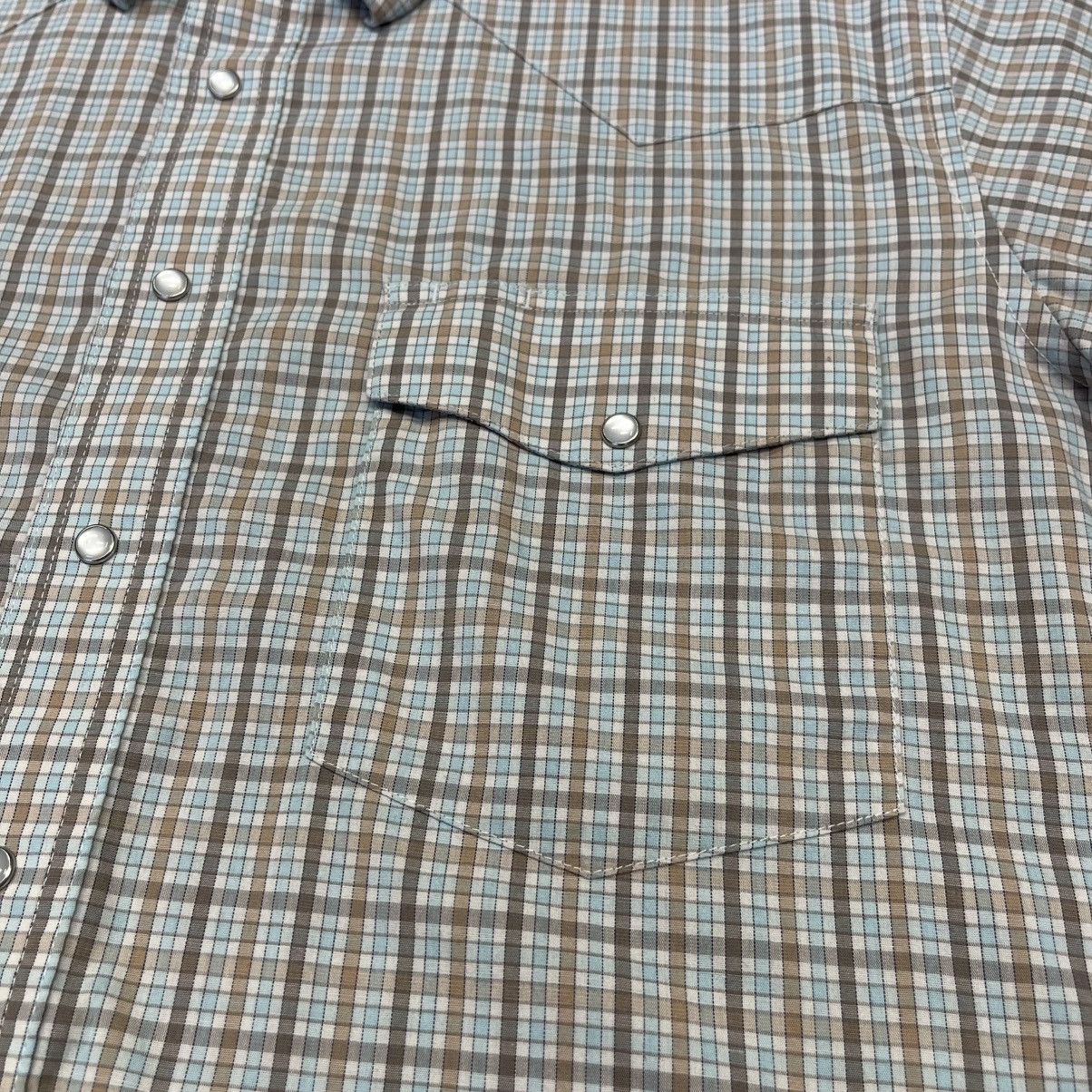 Wrangler VTG 90s Wrangler Brushpopper Check Pearl Snap Western Shirt Size US M / EU 48-50 / 2 - 2 Thumbnail