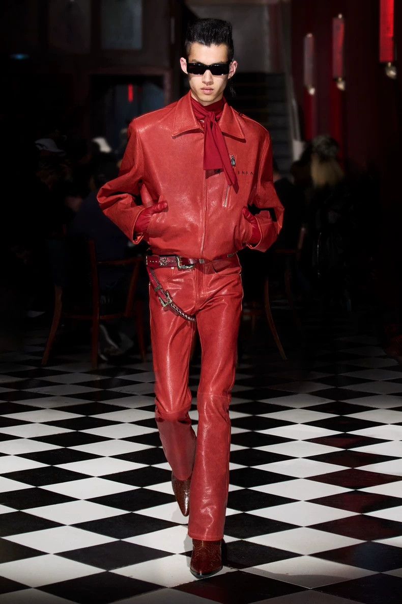 Enfants Riches Deprimes enfants riches deprimes 23 FW Red Leather Jacket 2504-Nexta Size US L / EU 52-54 / 3 - 7 Thumbnail